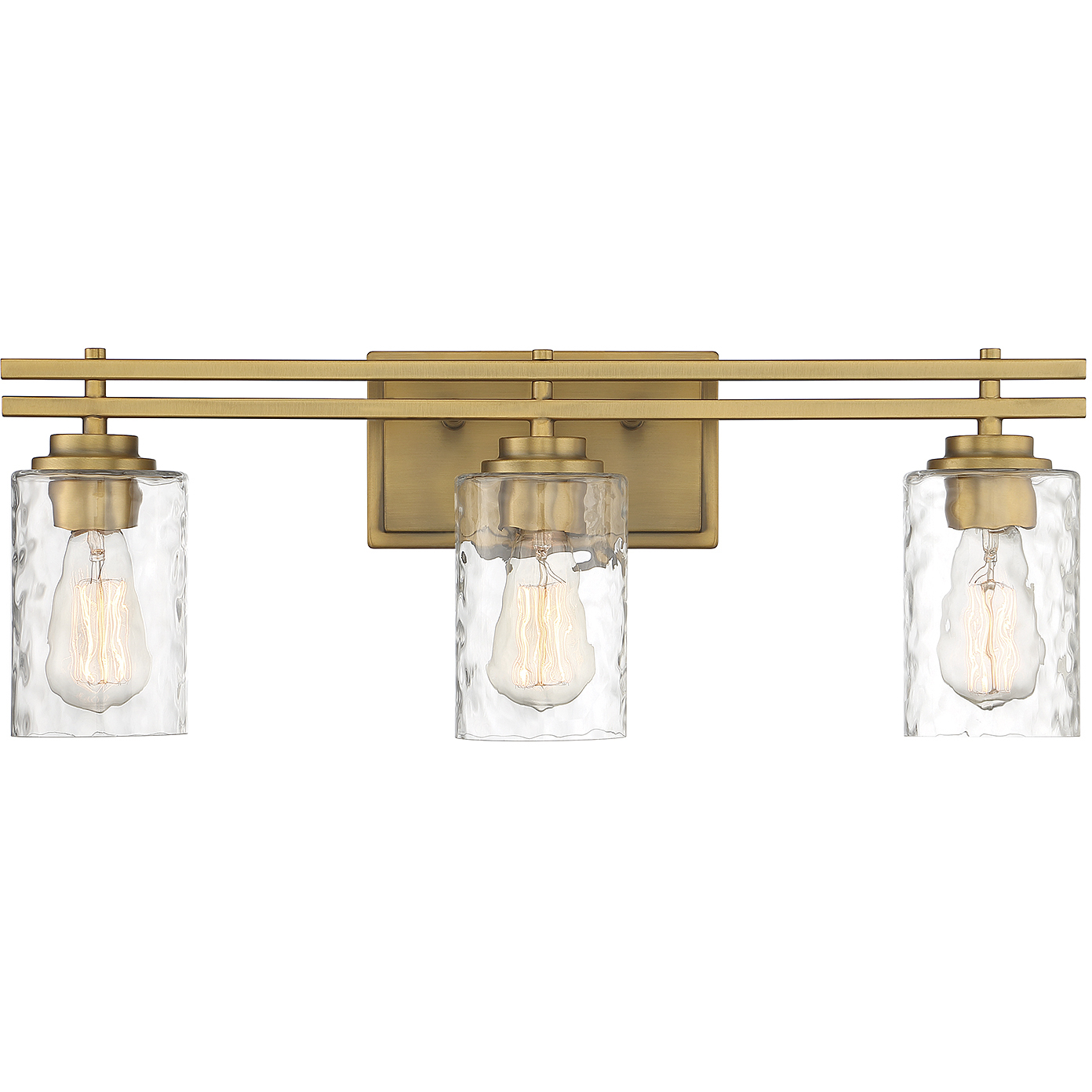 Baxter 3 Light 24 inch Warm Brass Bathroom Vanity Light Wall Light, Lighting One