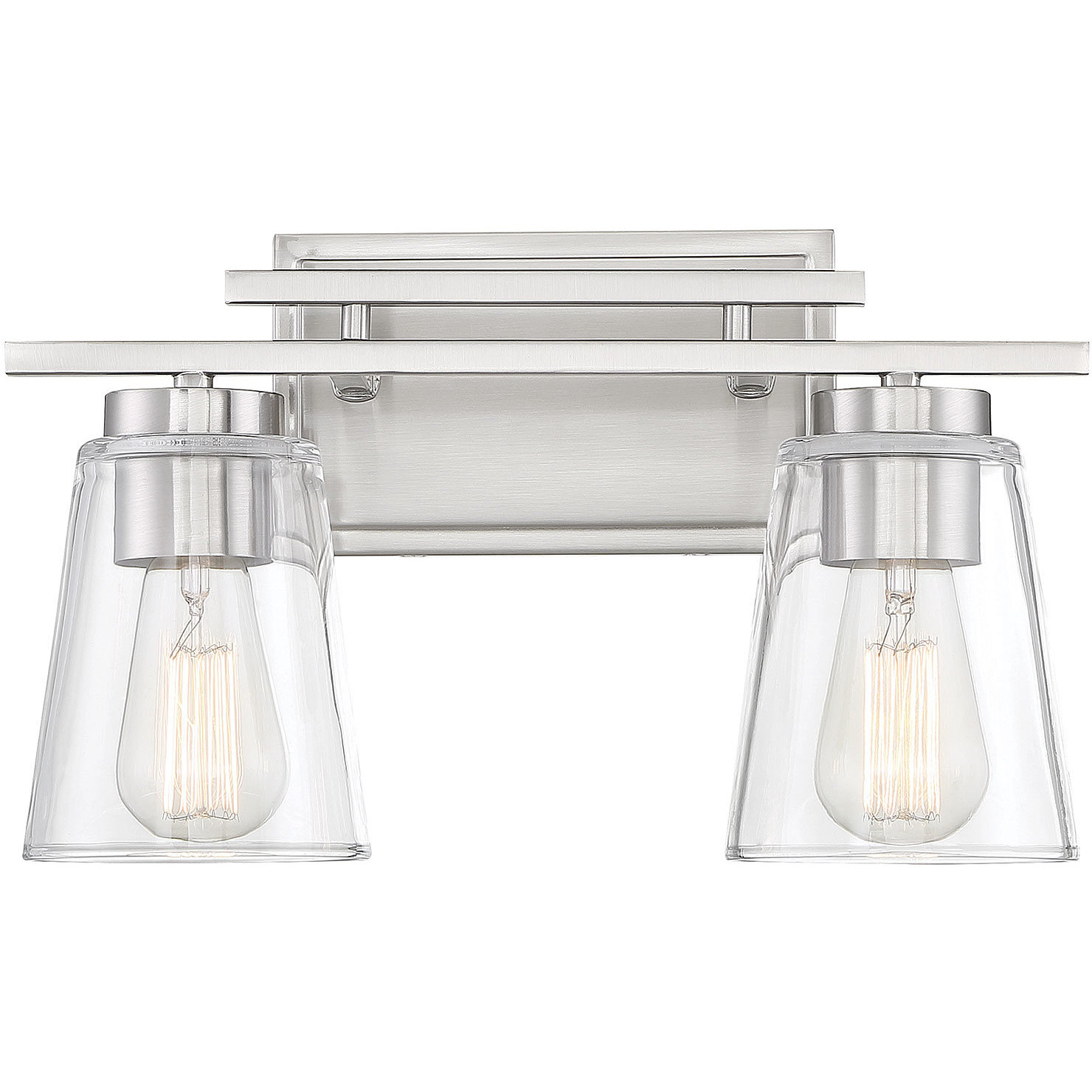 Calhoun 2 Light 14.58 inch Satin Nickel Bathroom Vanity Light Wall Light, Essentials
