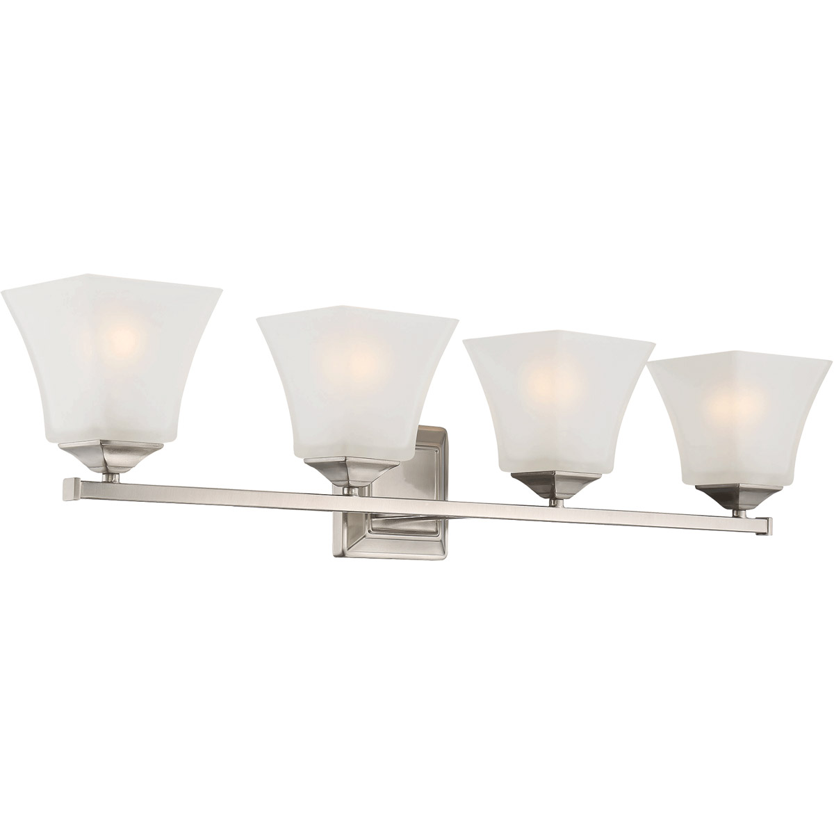 Castel 4 Light 34 inch Satin Nickel Bath Light Wall Light