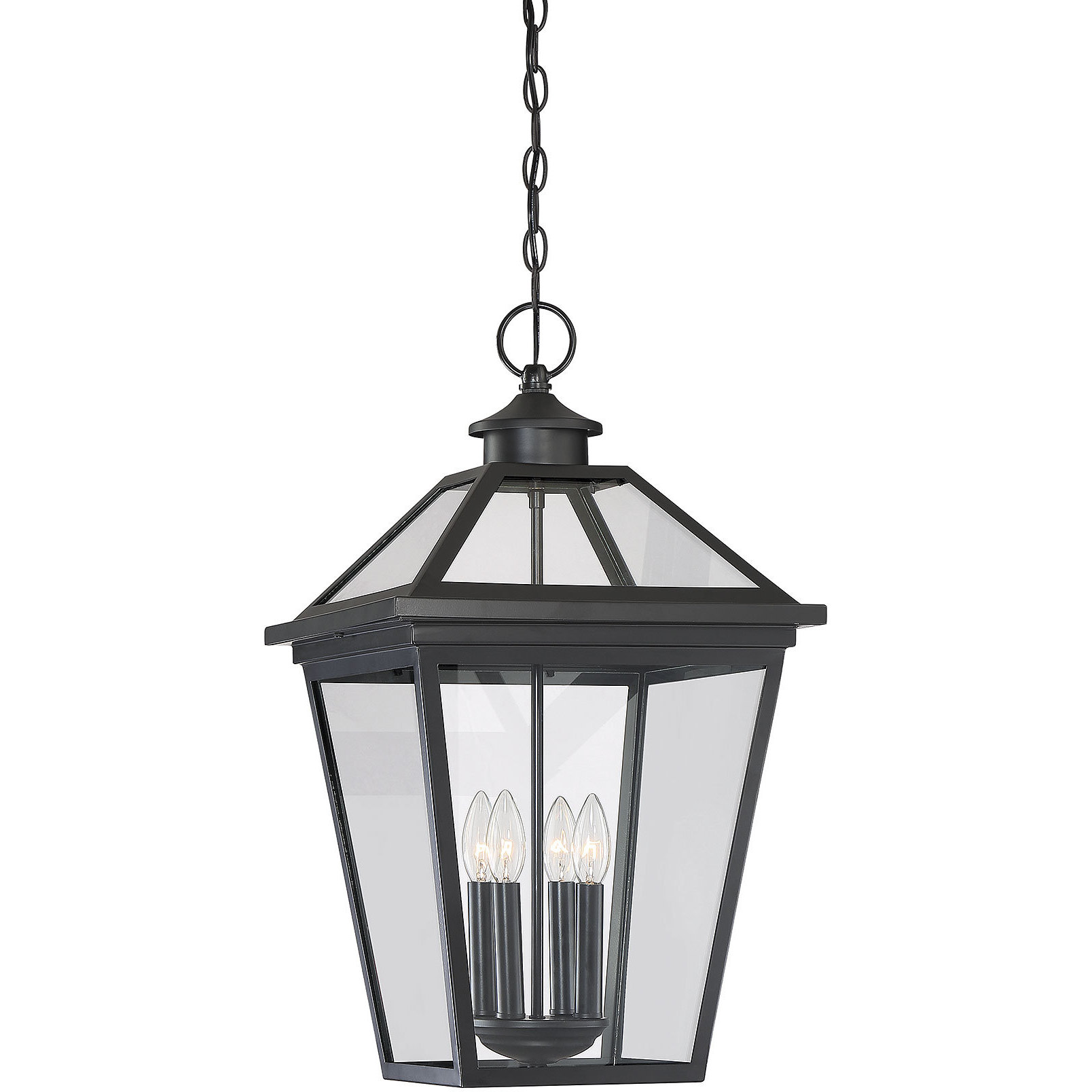 Ellijay 4 Light 14 inch Black Outdoor Hanging Lantern