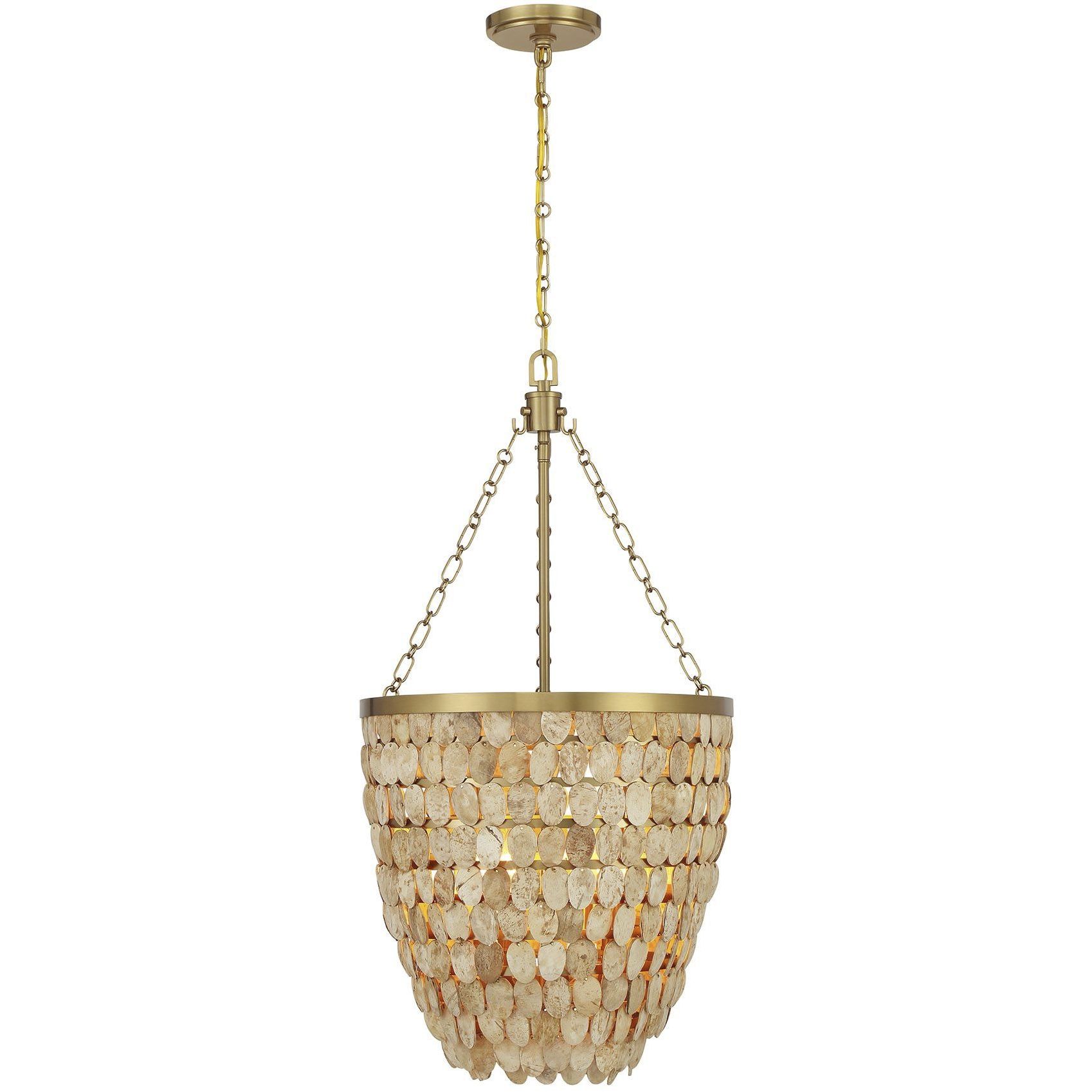 Catalan 4 Light 16 inch Warm Brass Pendant Ceiling Light