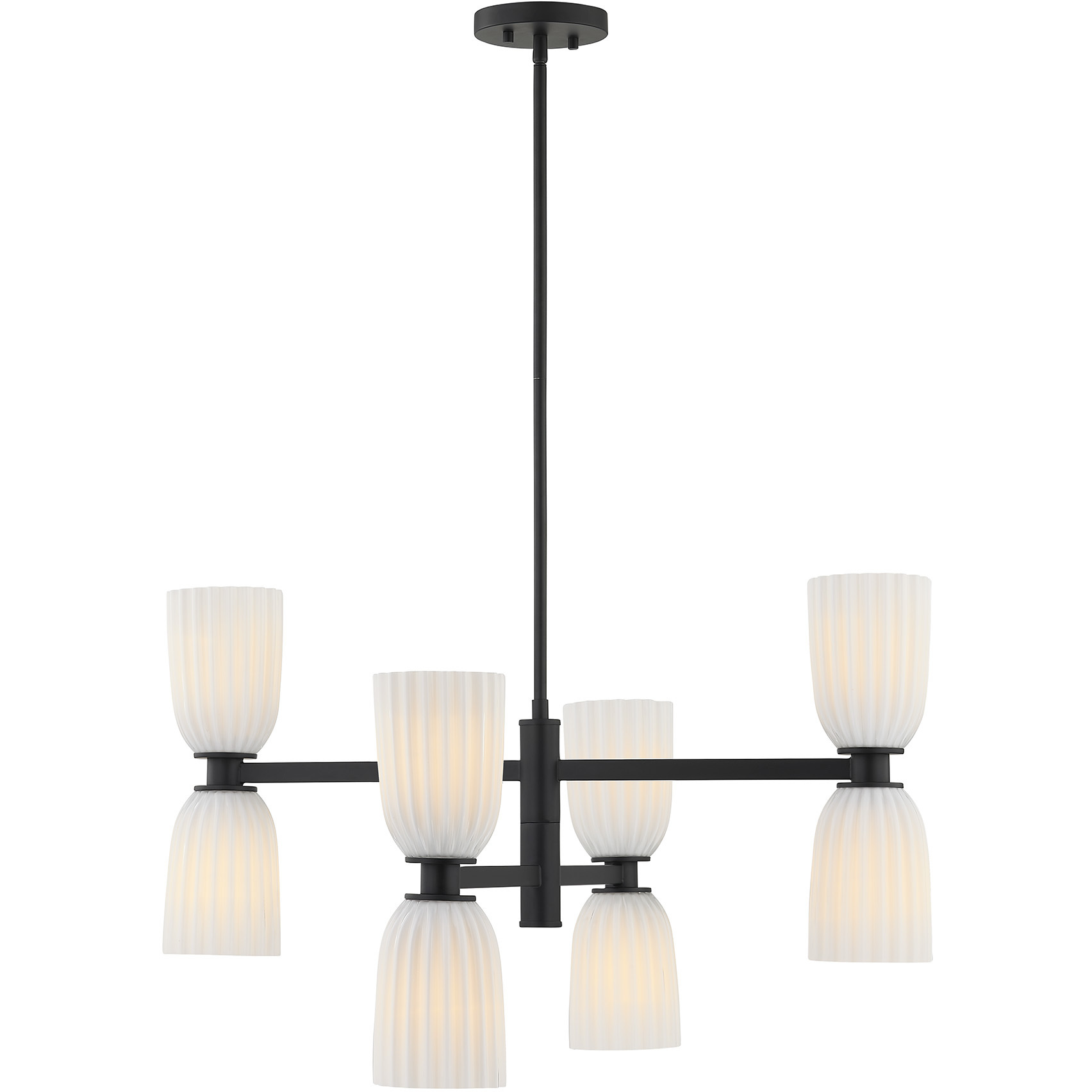 Baldwin 8 Light 30 inch Matte Black Chandelier Ceiling Light, Essentials