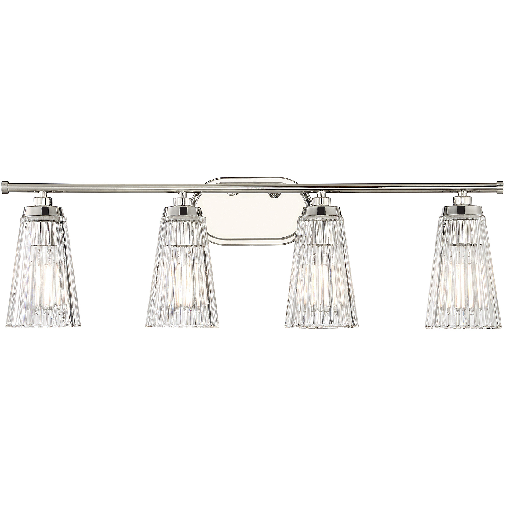 Chantilly 4 Light 30.5 inch Polished Nickel Bathroom Vanity Light Wall Light, Essentials