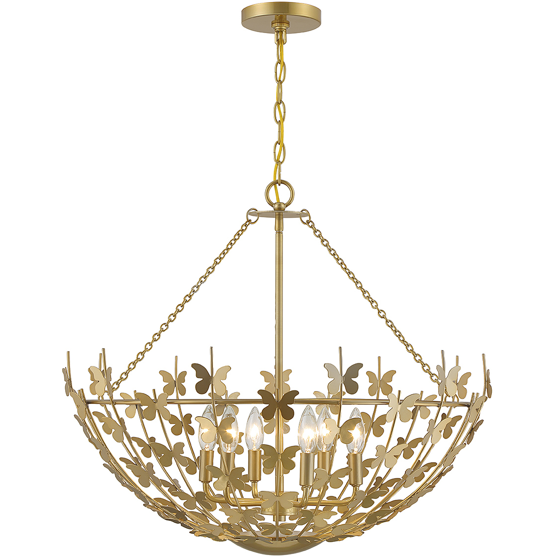 Savoy House 7-4199-6-171 Birch 6 Light 28 inch Burnished Brass
