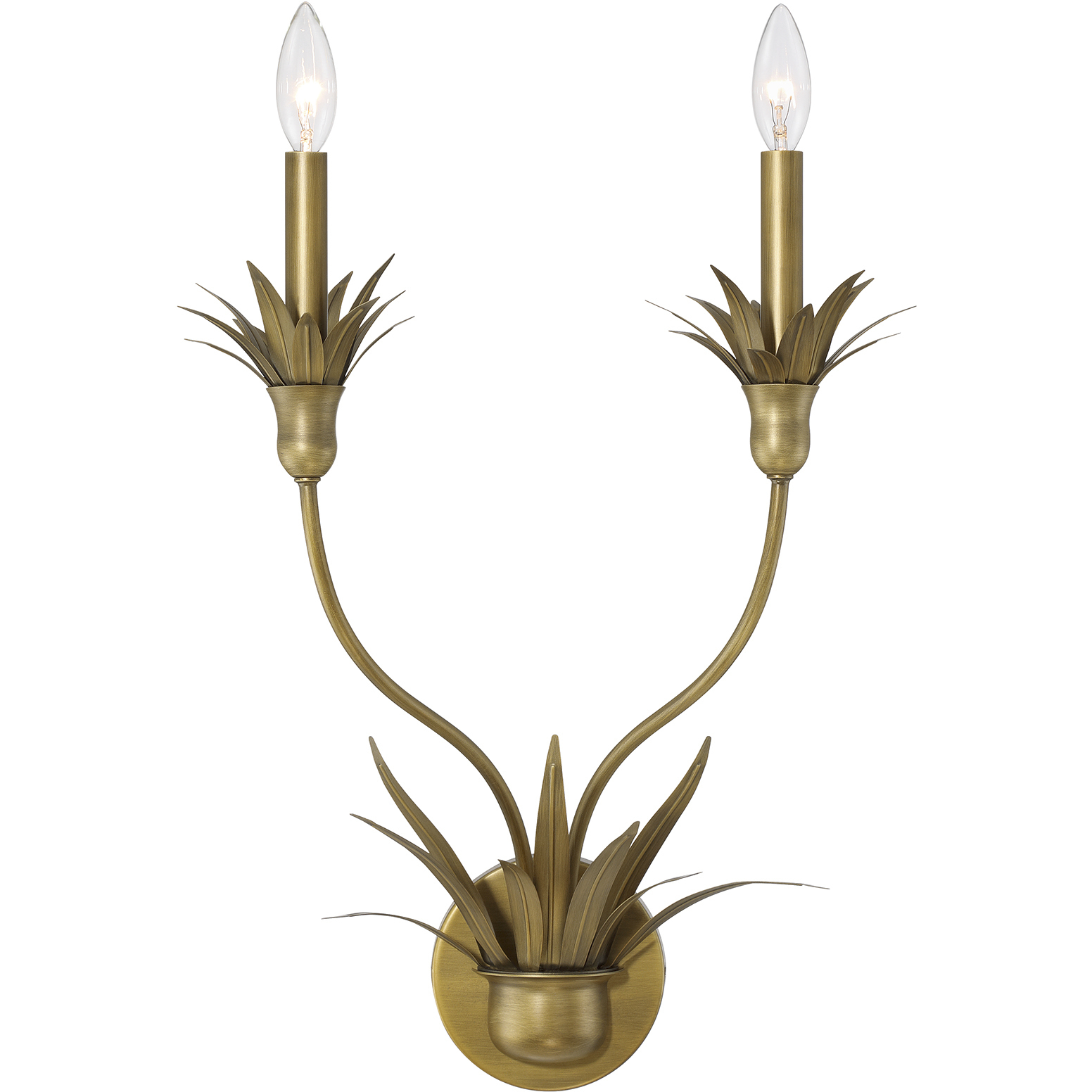 Strathmore 2 Light 15 inch Antique Patina Sconce Wall Light