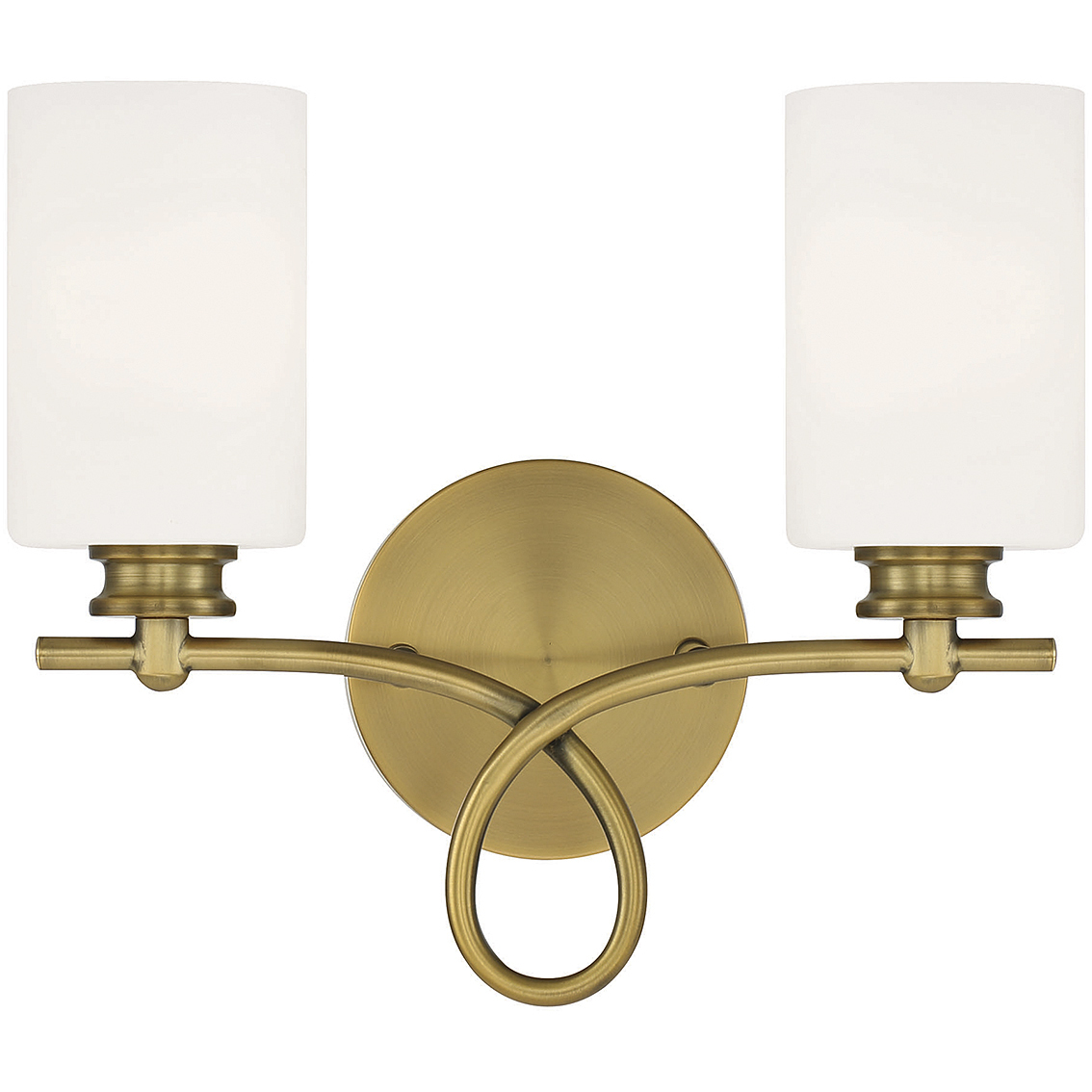 Woodbury 2 Light 14 inch Warm Brass Bathroom Vanity Light Wall Light