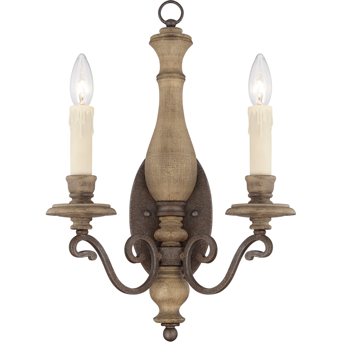 Mallory 2 Light 12.75 inch Fossil Stone Sconce Wall Light