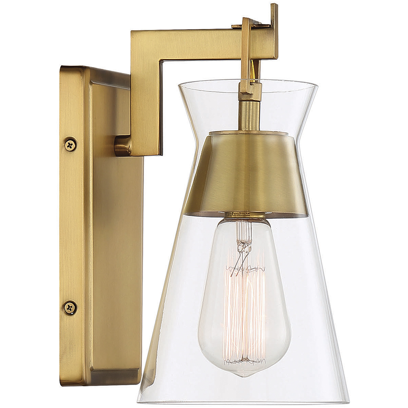 Lakewood 1 Light 5.5 inch Warm Brass Wall Sconce Wall Light, Essentials