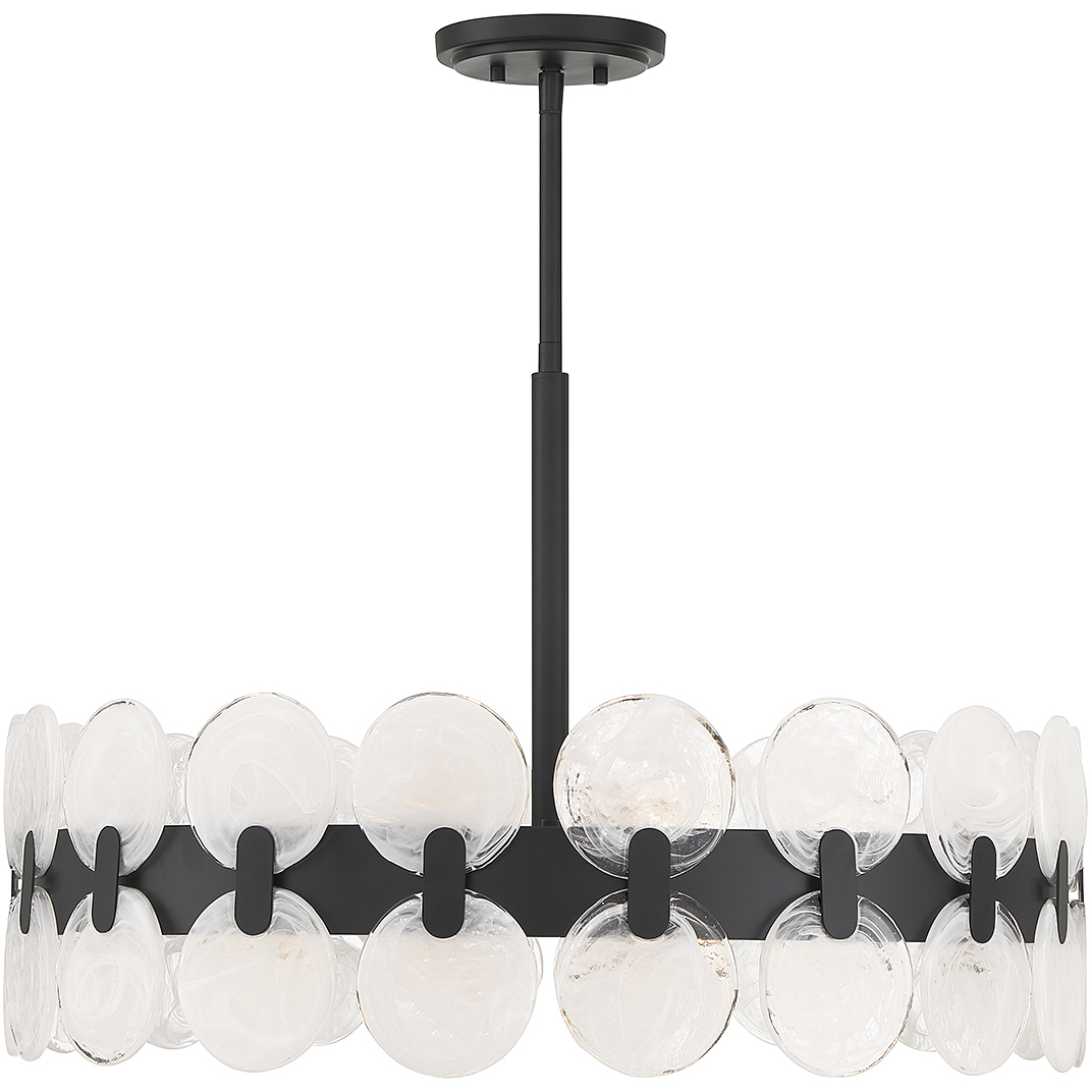 Savoy House 1-3720-6-89 Boca 6 Light 27.5 inch Matte Black Chandelier  Ceiling Light, image size:1072x1072