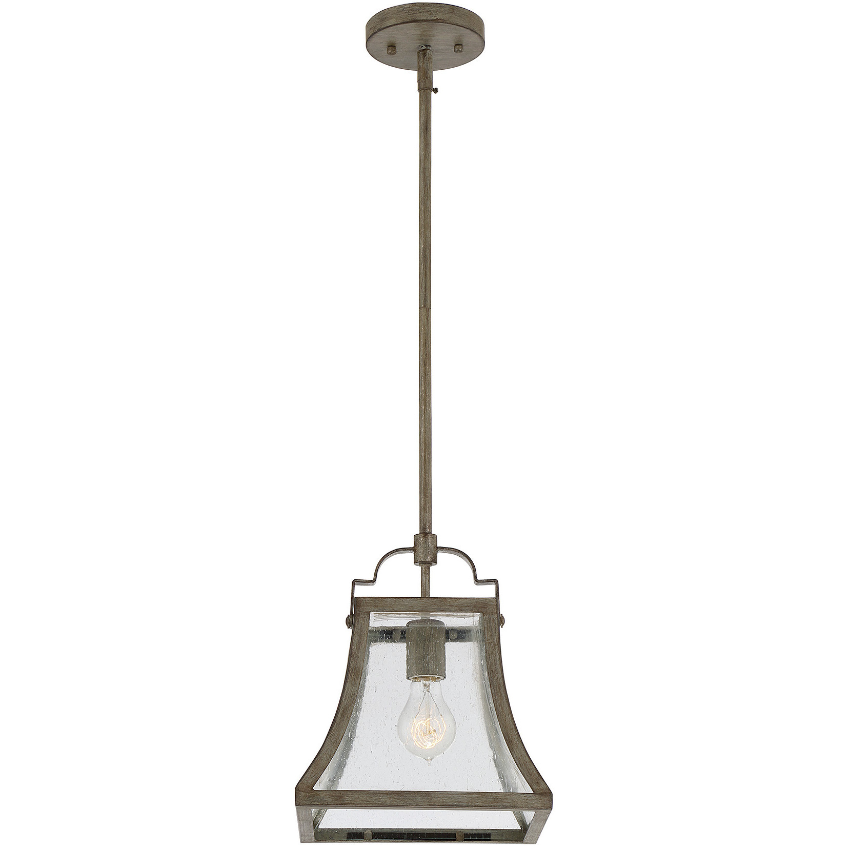 Belle 1 Light 9.5 inch Chateau Linen Mini-Pendant Ceiling Light