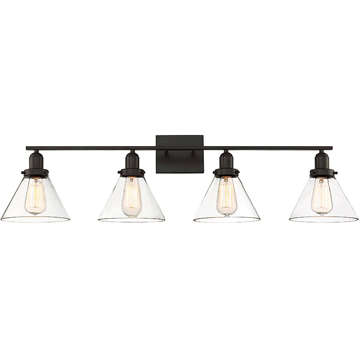 Drake 4 Light 38 inch English Bronze Bathroom Vanity Light Wall Light, Essentials