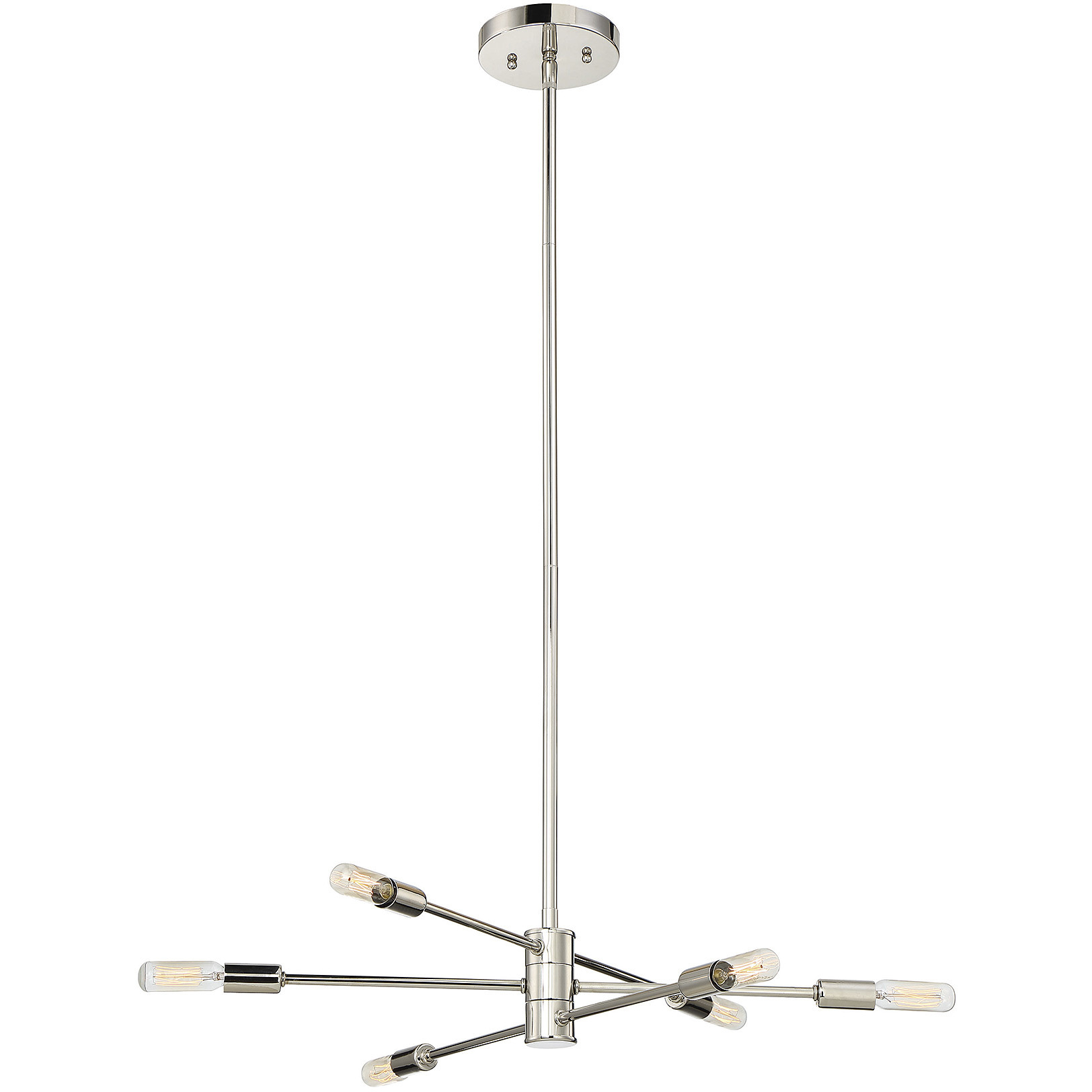 Lyrique 6 Light 21.75 inch Polished Nickel Chandelier Ceiling Light