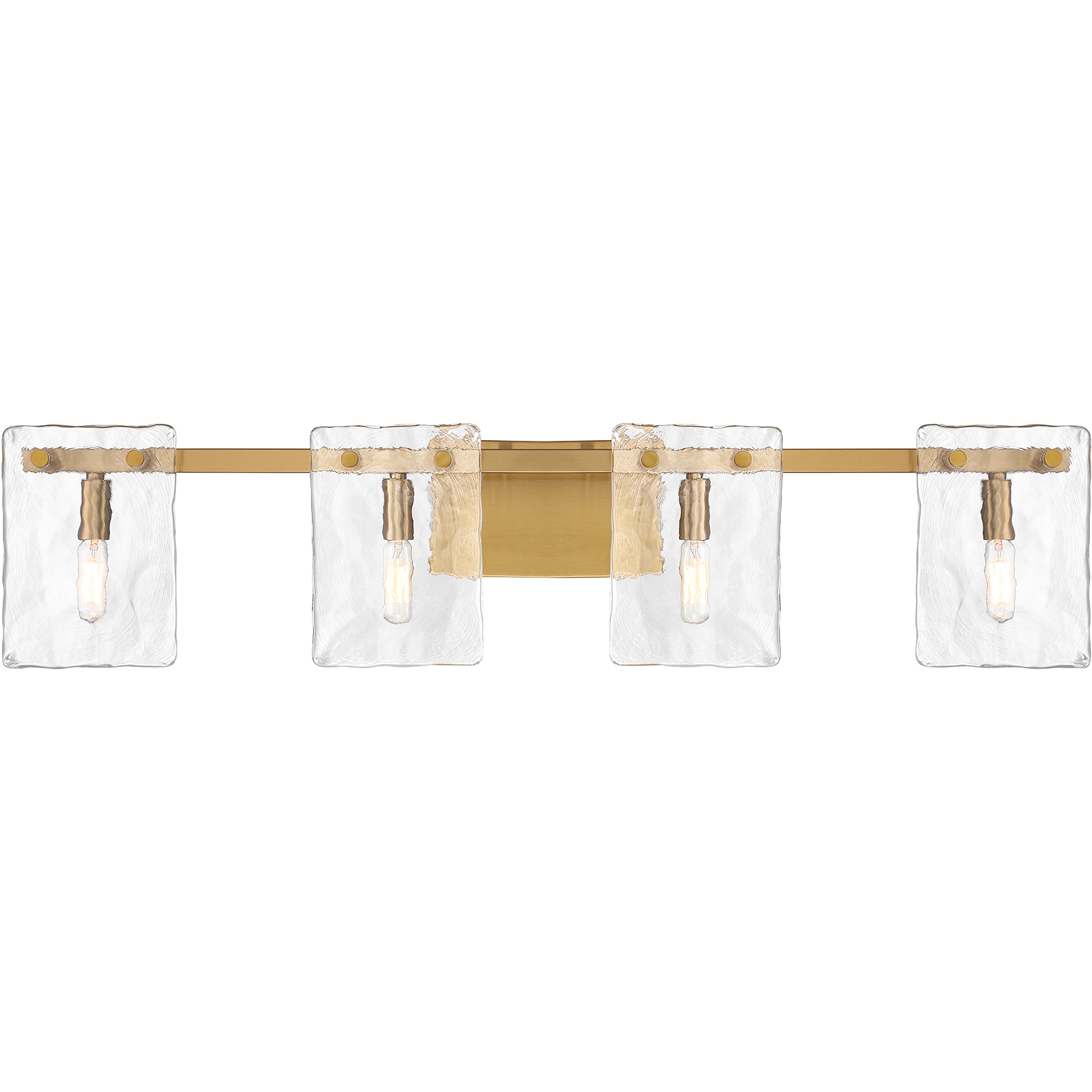 Genry 4 Light 35 inch Warm Brass Bathroom Vanity Light Wall Light
