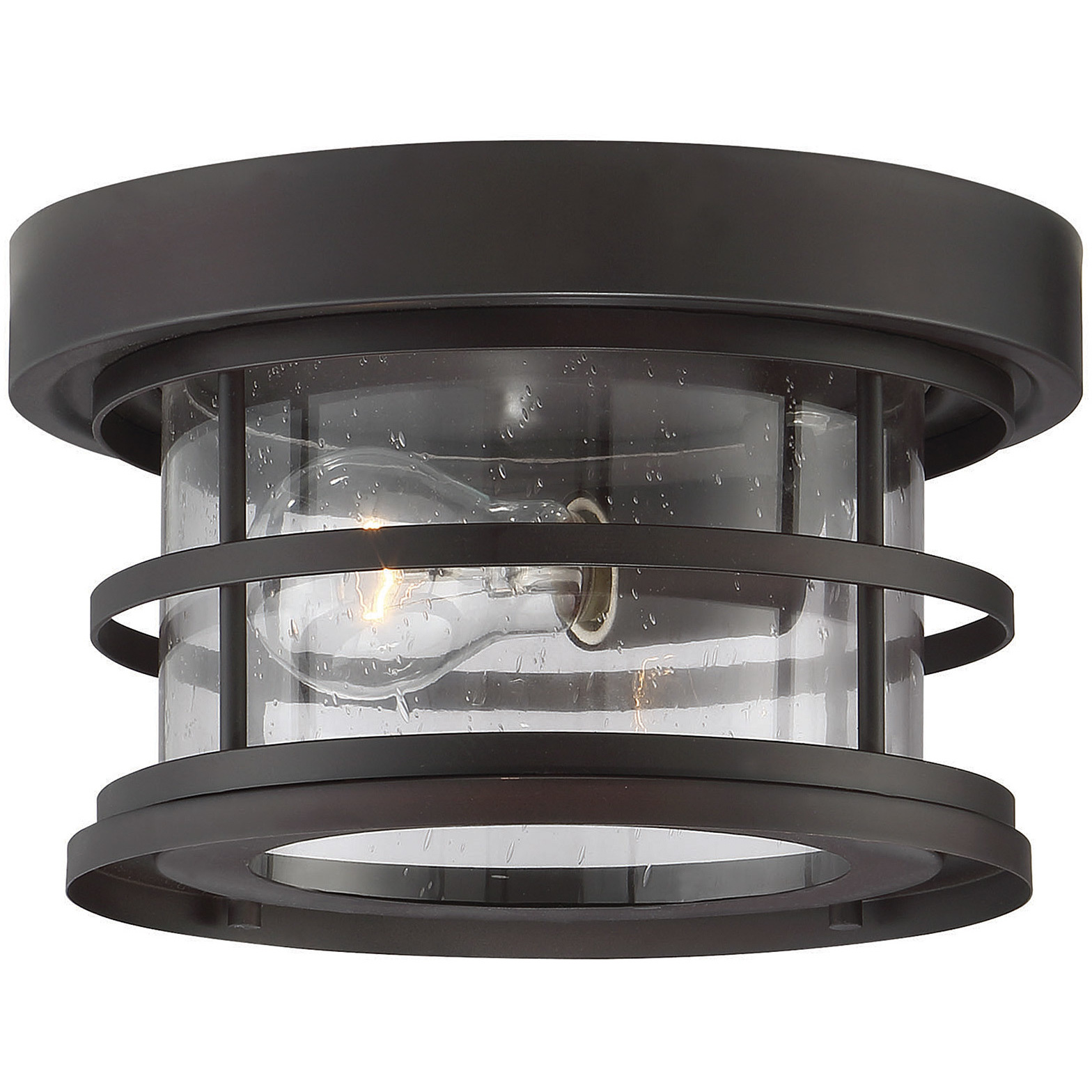 Barrett 1 Light 10 inch English Bronze Outdoor Flush Mount