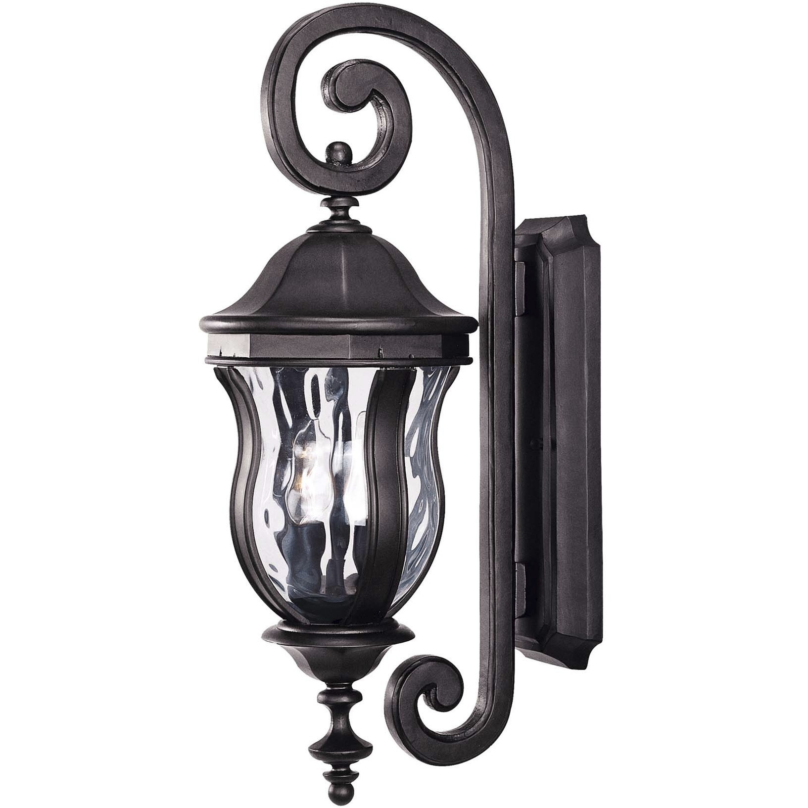 Monticello Outdoor Wall Lantern in Black