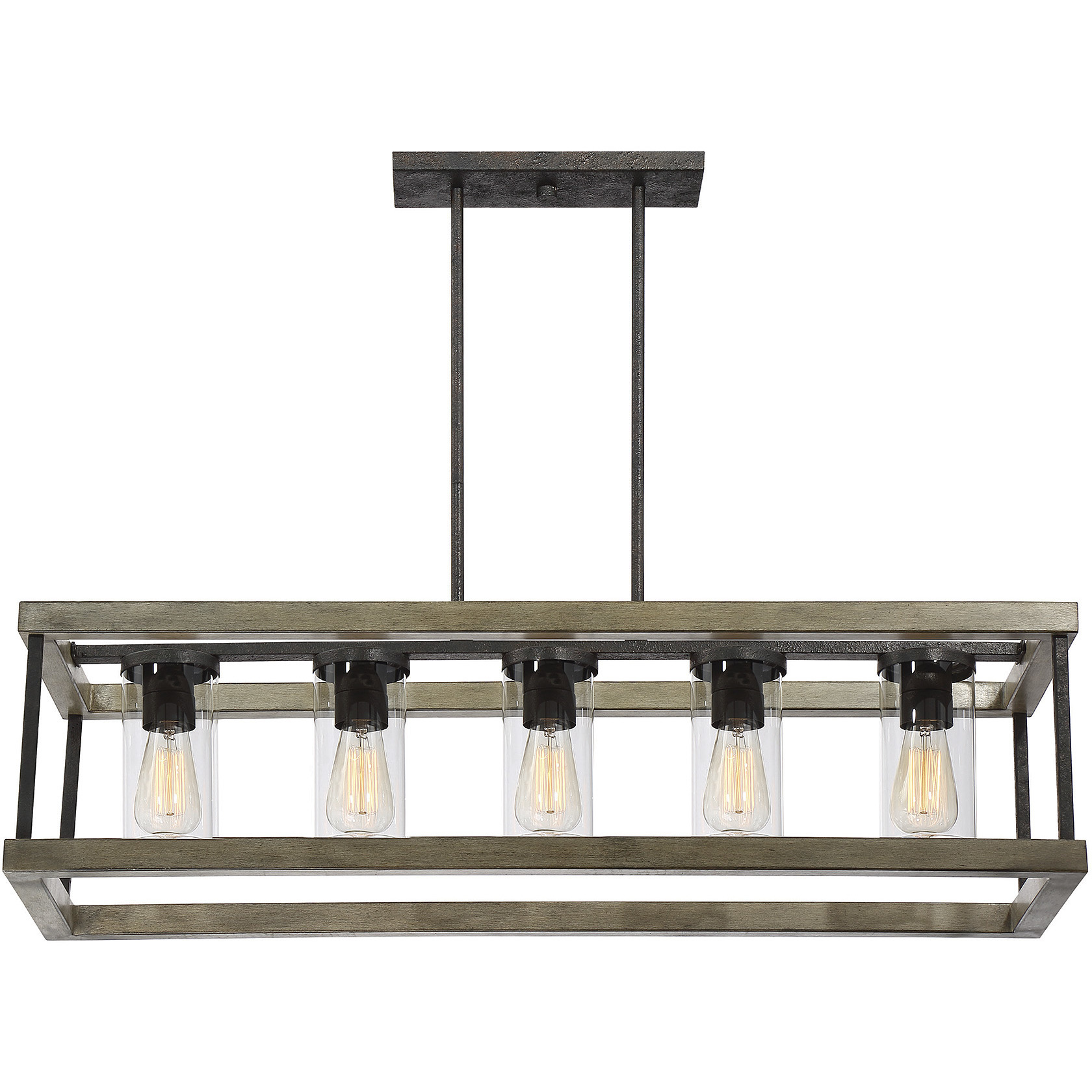 Eden 5 Light 13 inch Weathervane Outdoor Linear Chandelier