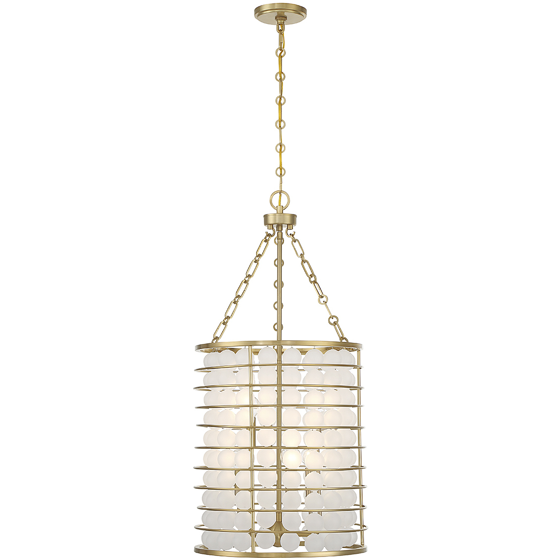 Byron 6 Light 16 inch Warm Brass Pendant Ceiling Light
