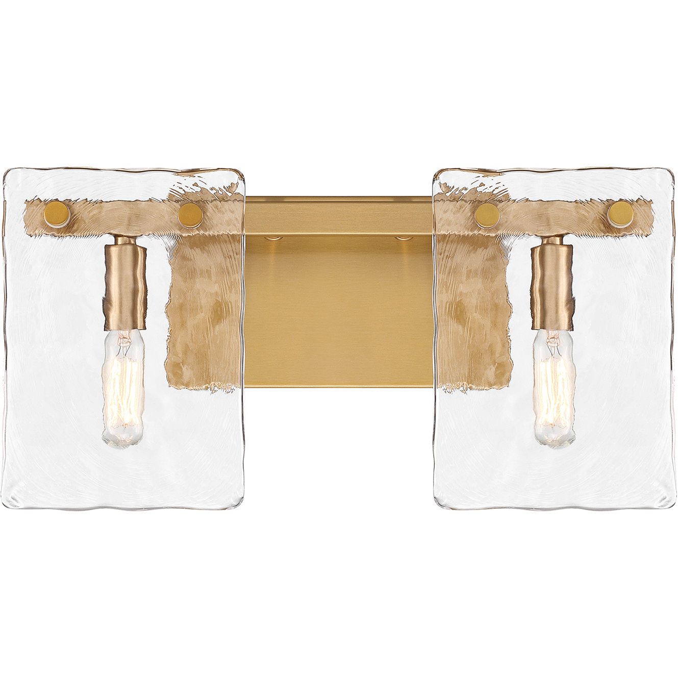 Genry 2 Light 15.25 inch Warm Brass Bathroom Vanity Light Wall Light