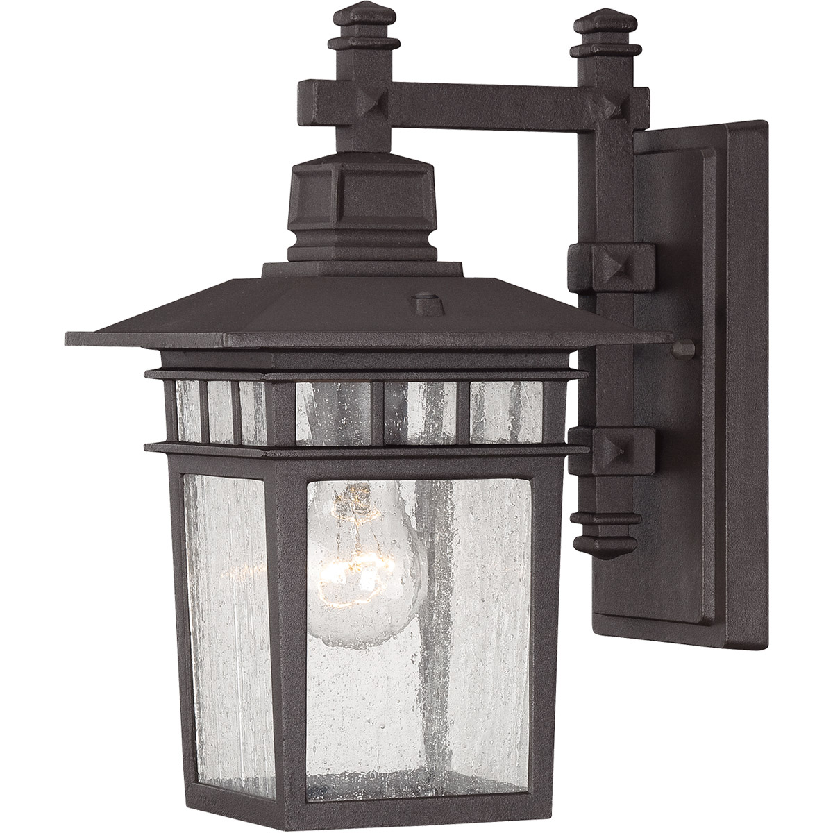 Linden 1 Light 13 inch Textured Bronze Outdoor Wall Lantern
