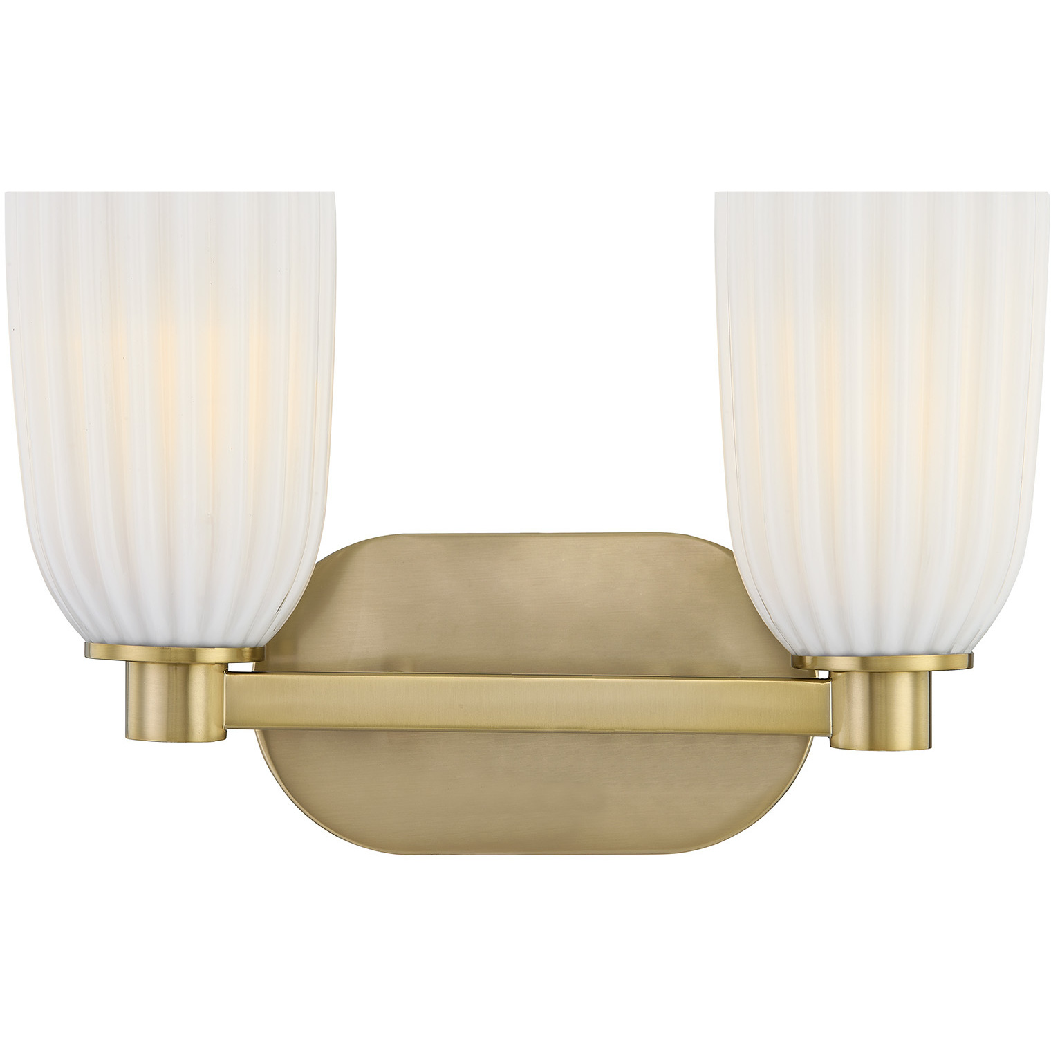 Baldwin 2 Light 14 inch Noble Brass Bathroom Vanity Light Wall Light, Essentials