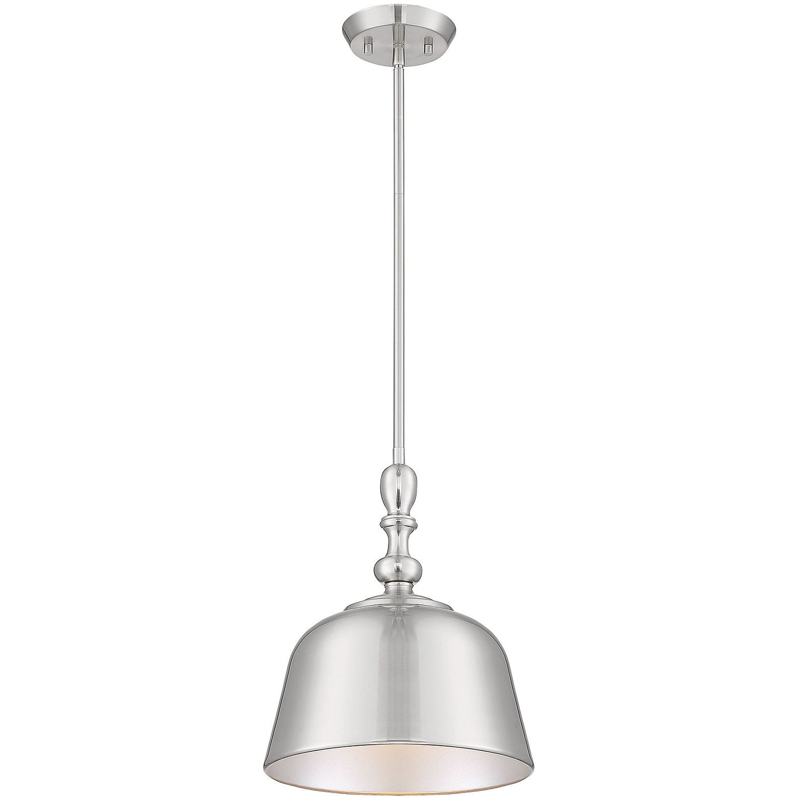 Berg 1 Light 12 inch Satin Nickel Pendant Ceiling Light, Essentials