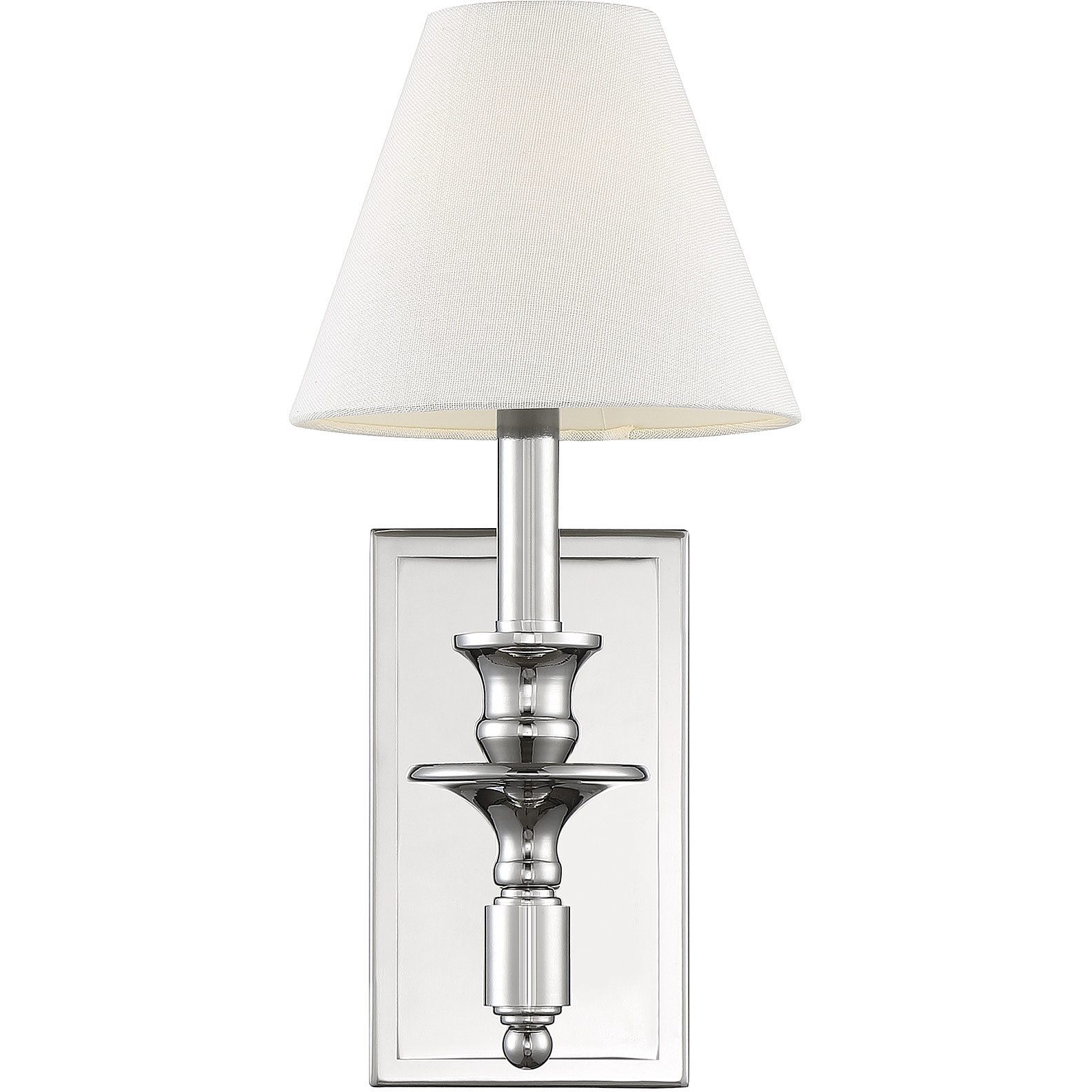 Washburn 1 Light 6.9 inch Polished Nickel Wall Sconce Wall Light, Essentials