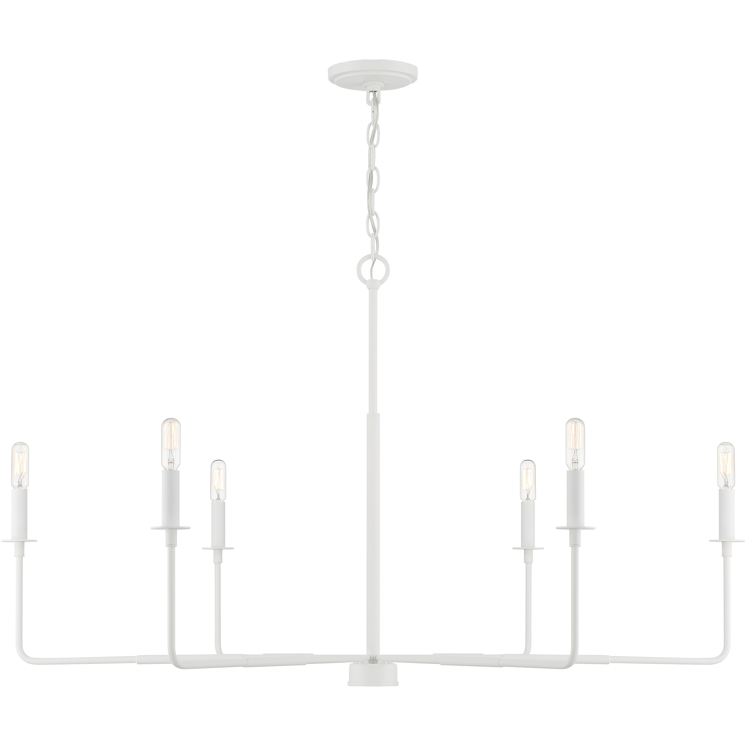 Salerno 6 Light 42 inch Bisque White Chandelier Ceiling Light, Essentials