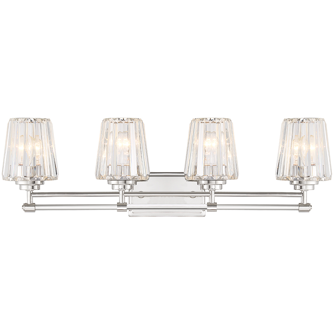 Garnet 4 Light 32 inch Polished Nickel Bathroom Vanity Light Wall Light