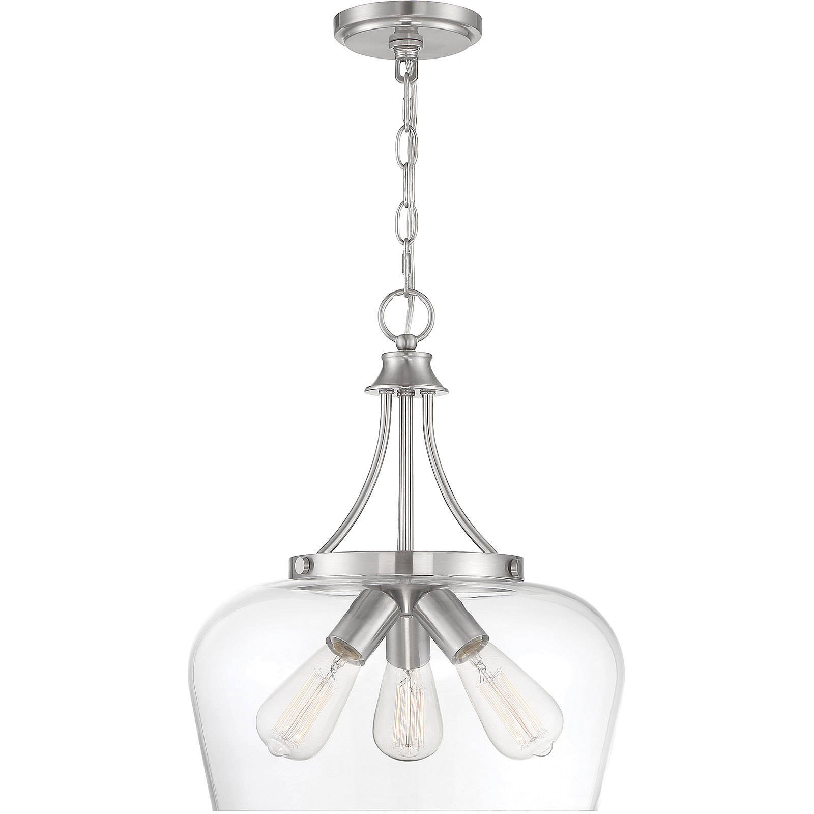 Savoy House 740343SN Octave 3 Light 15 inch Satin Nickel Pendant