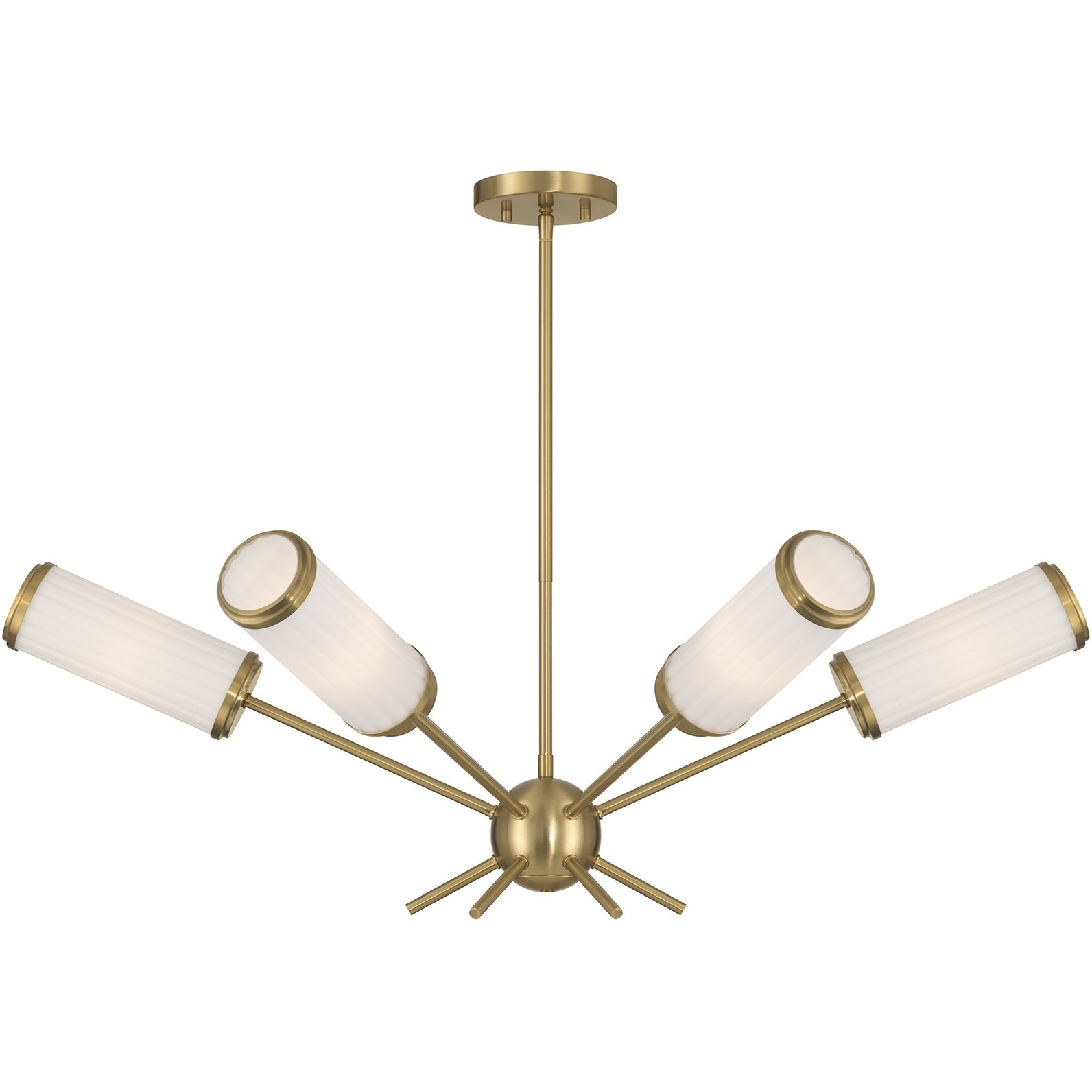 Denison 6 Light 36 inch Warm Brass Chandelier Ceiling Light