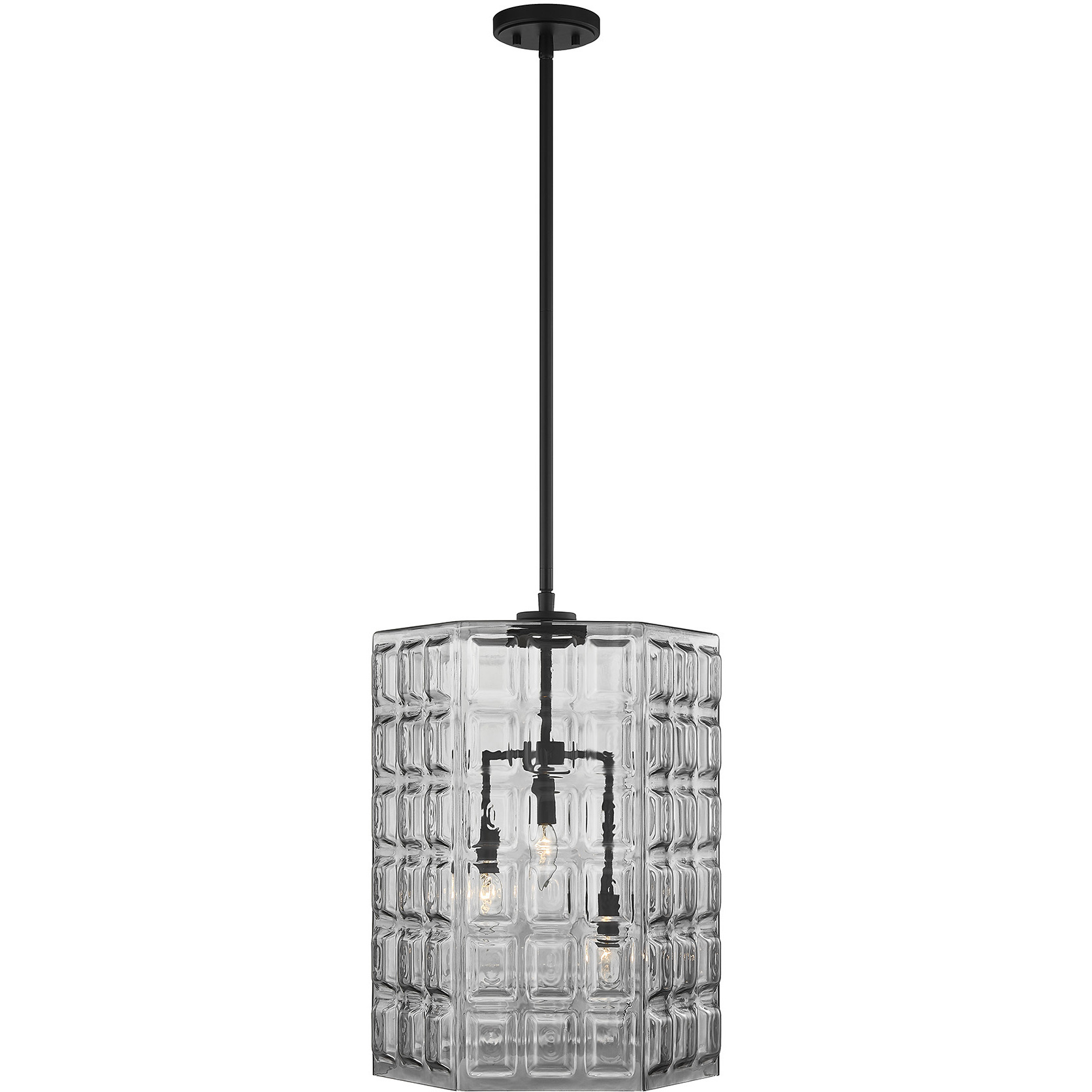 Reddick 3 Light 16 inch Matte Black Pendant Ceiling Light