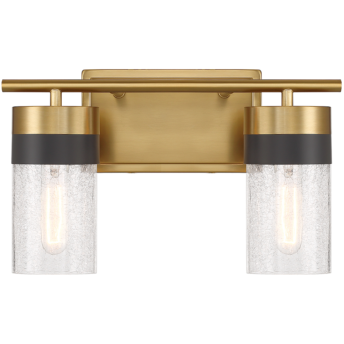 Savoy House 8 3600 2 322 Brickell 2 Light 14 inch Warm Brass Bathroom Vanity Light Wall Light