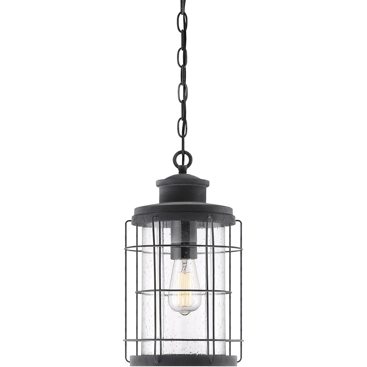 Fletcher 1 Light 9 inch Oxidized Black Outdoor Hanging Lantern