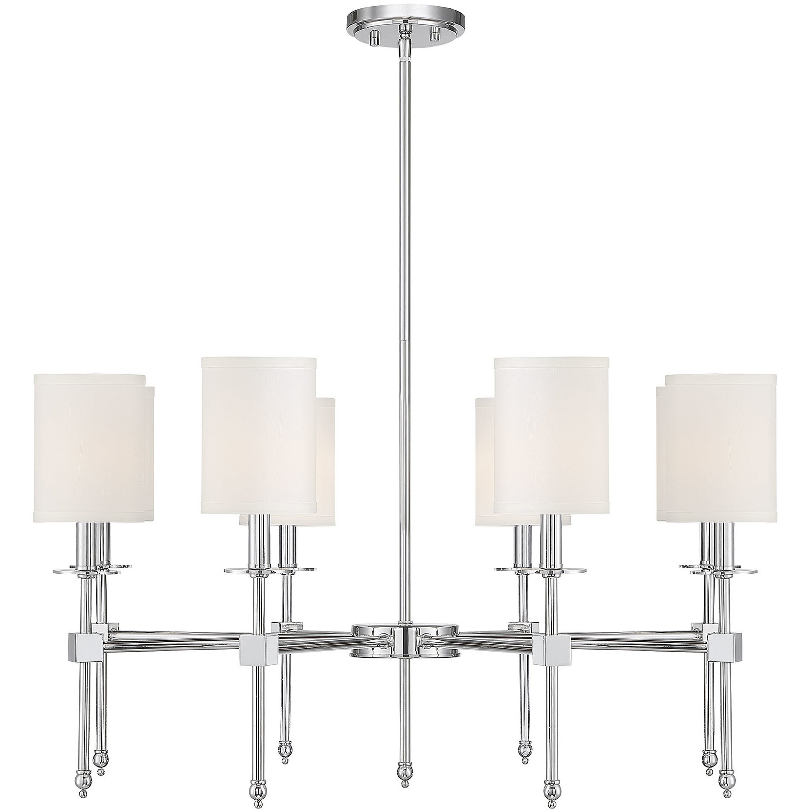 Chatham 8 Light 34 inch Polished Nickel Chandelier Ceiling Light