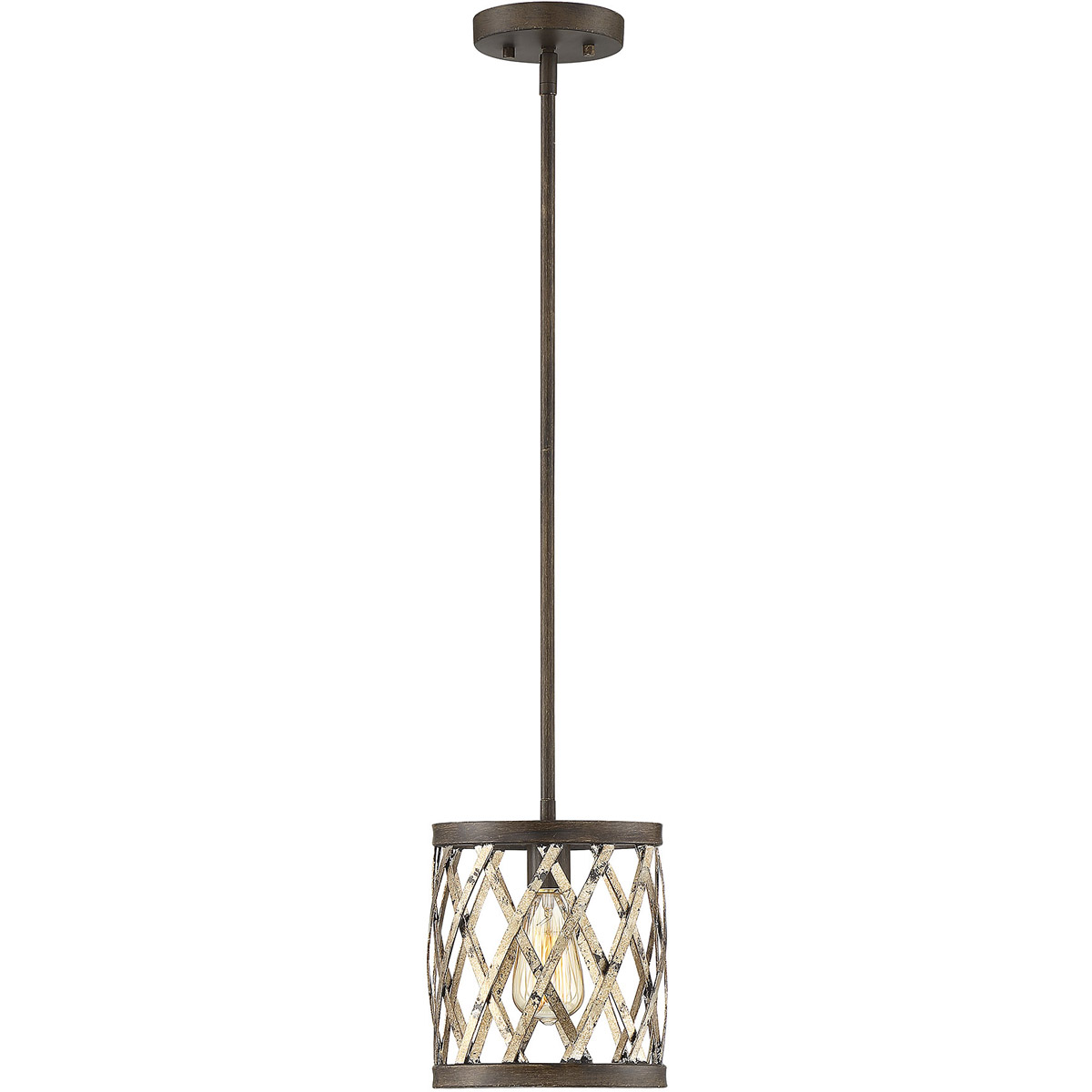 Sandoval 1 Light 8 inch Fiesta Bronze Mini Pendant Ceiling Light