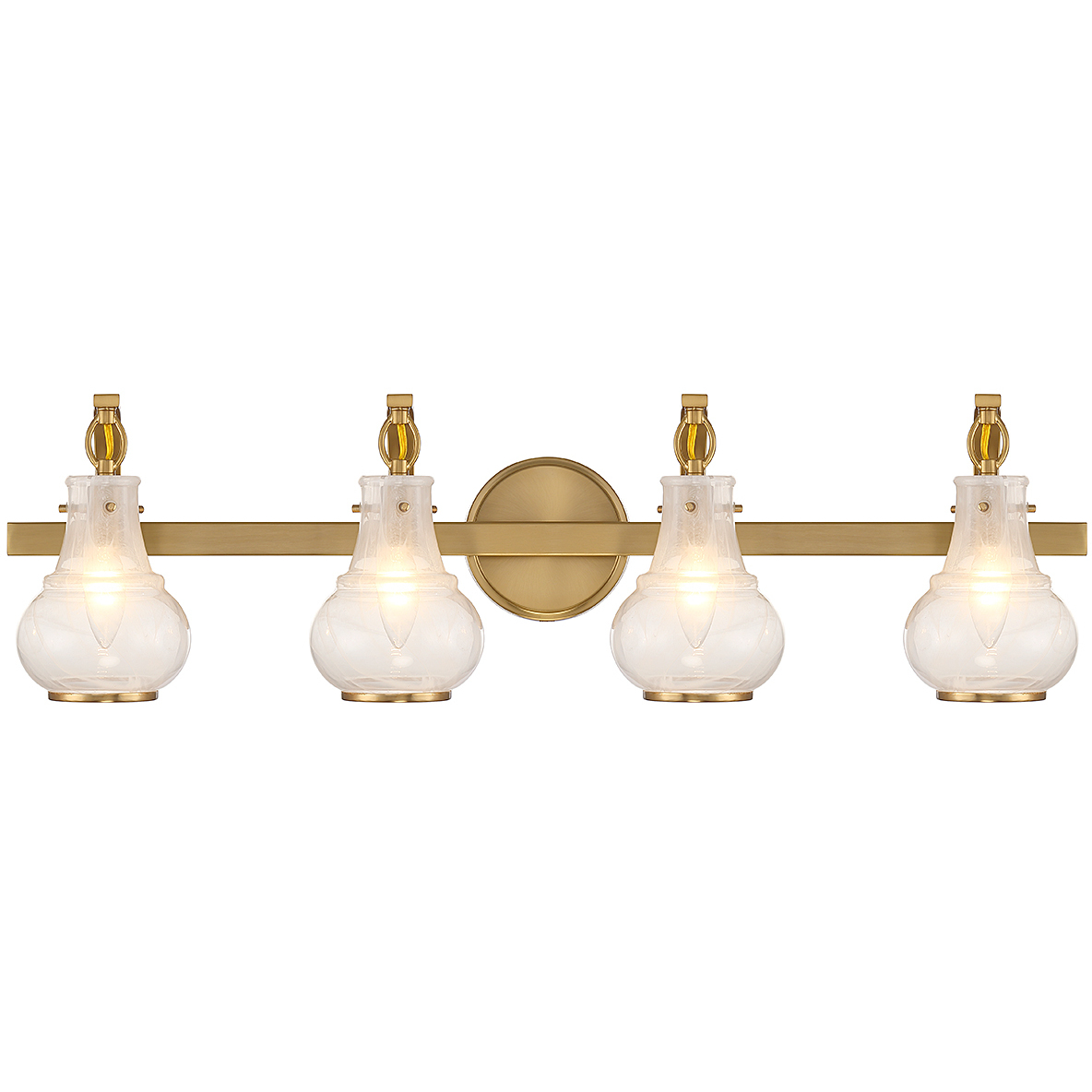 Savoy House 8-4417-4-322 Adams 4 Light 32 inch Warm Brass Bathroom