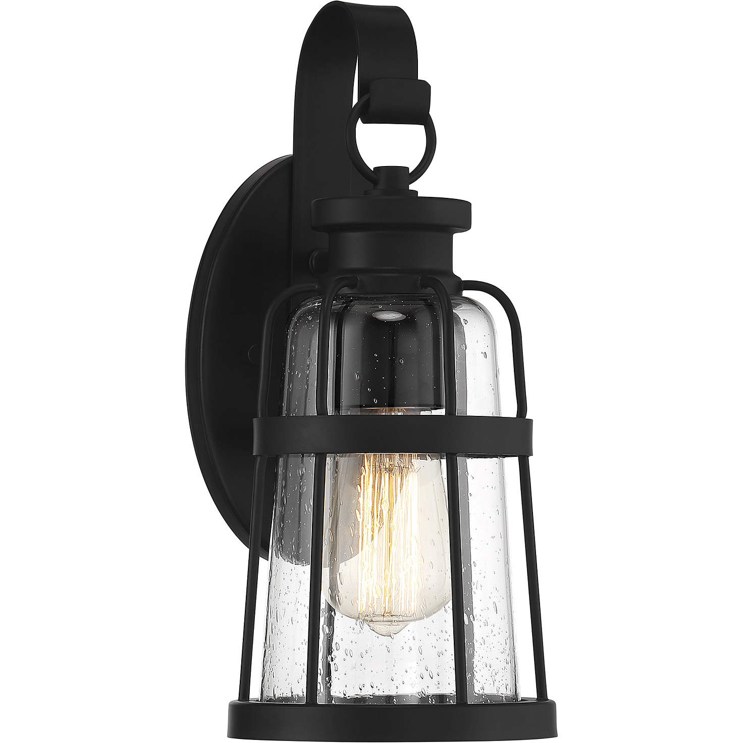 Quinton 1 Light 13.25 inch Matte Black Outdoor Wall Lantern, Lighting One