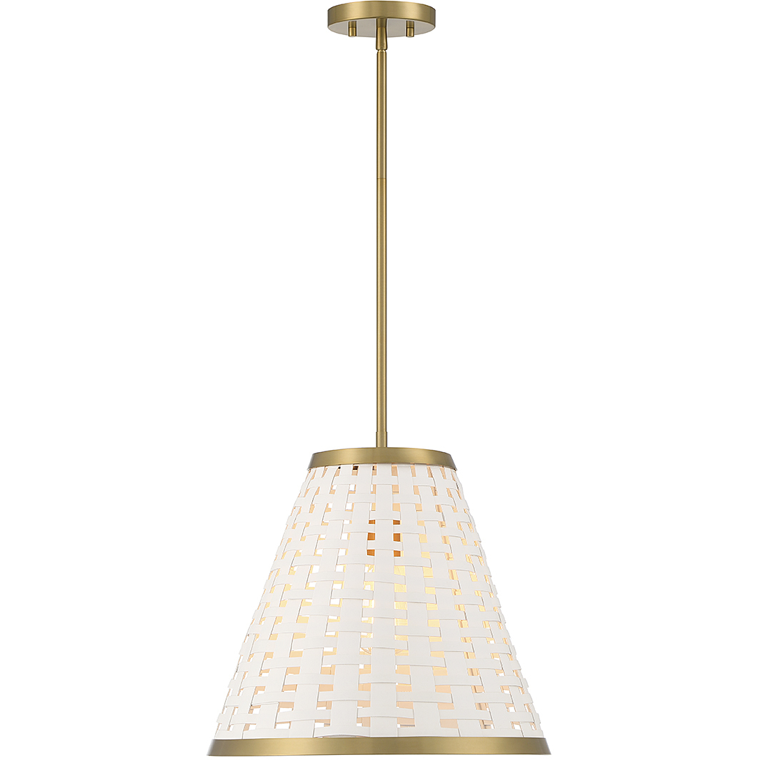 Savoy House 7-3398-1-322 Aster 1 Light 16 inch Warm Brass Pendant