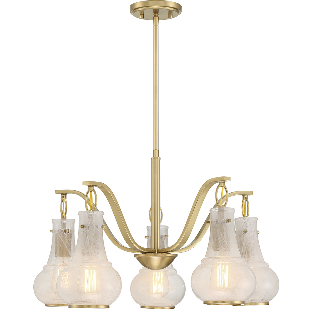 Savoy House 1-4419-5-322 Adams 5 Light 25 inch Warm Brass
