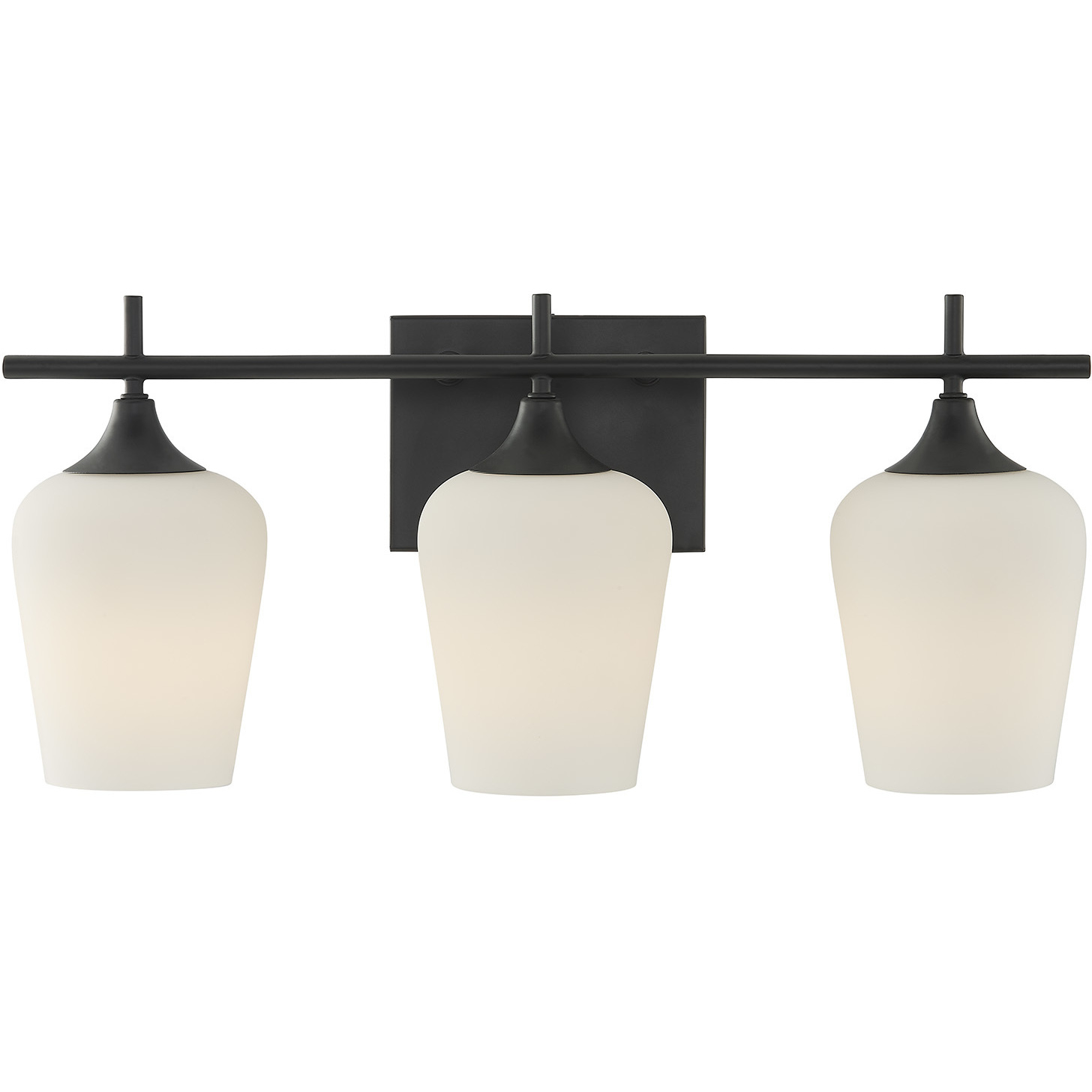 Octave 3 Light 21 inch Matte Black Bathroom Vanity Light Wall Light, Essentials