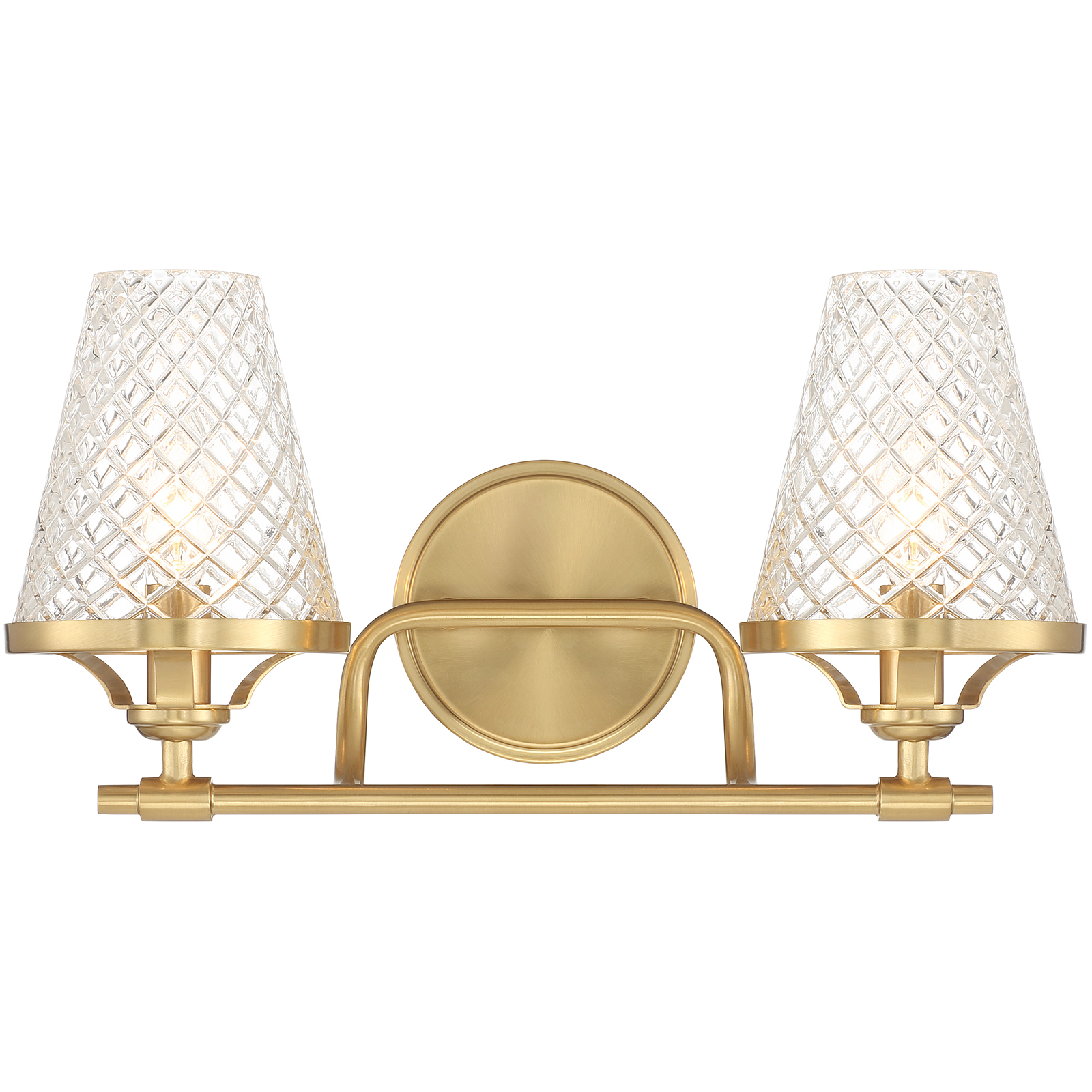 Candler 2 Light 16.5 inch Warm Brass Bathroom Vanity Light Wall Light