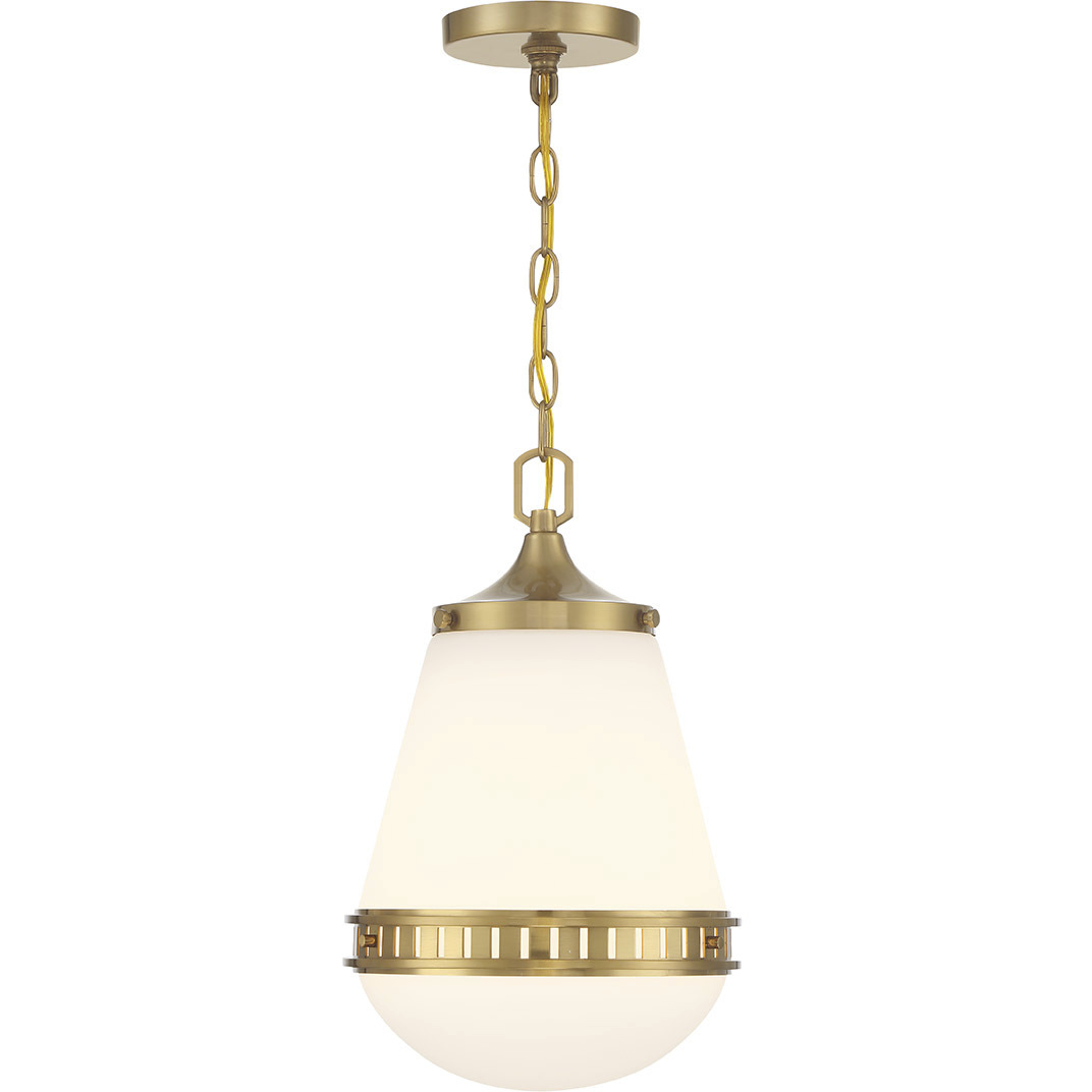 Endura 1 Light 10 inch Warm Brass Pendant Ceiling Light, Lighting One