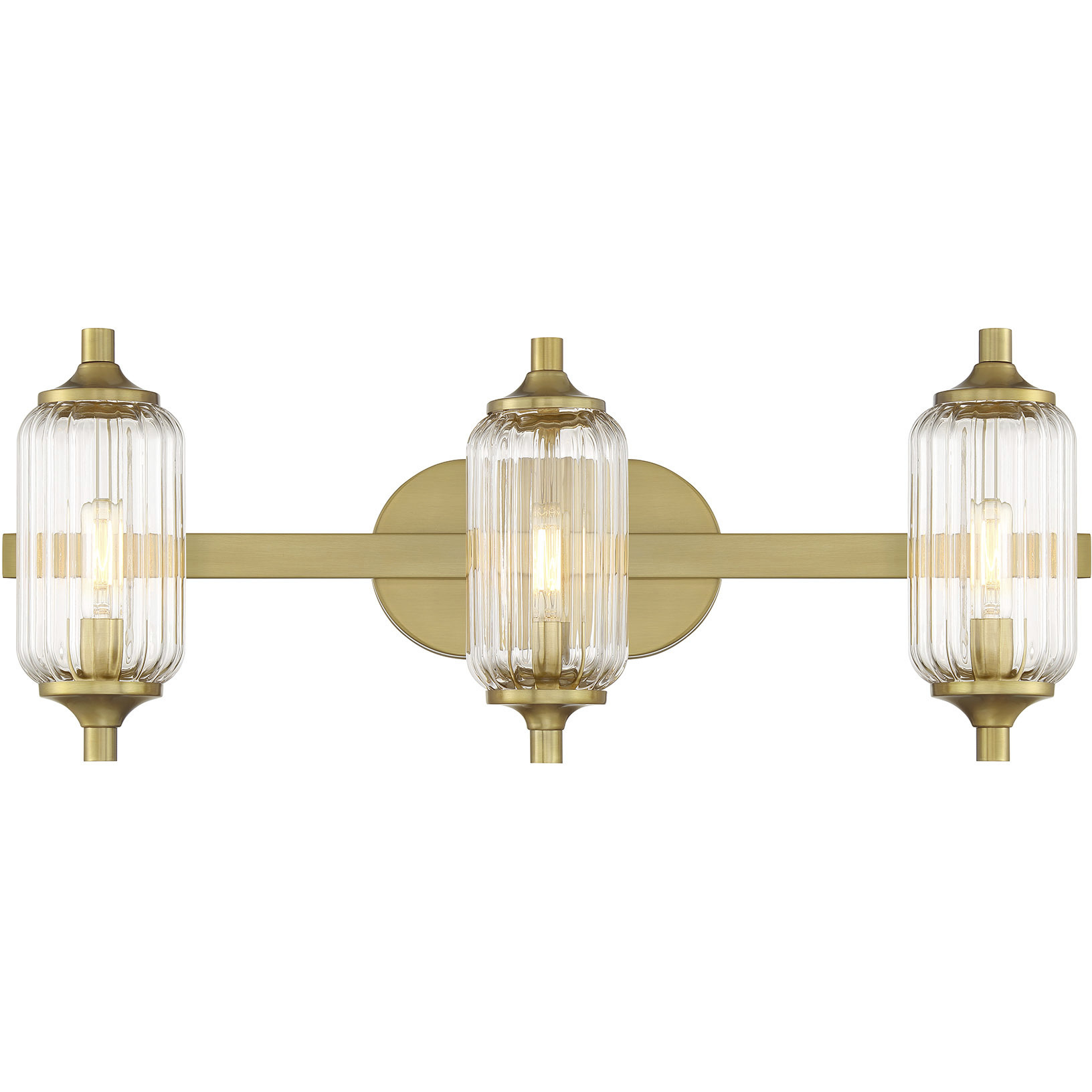 Holton 3 Light 24 inch Warm Brass Bathroom Vanity Light Wall Light