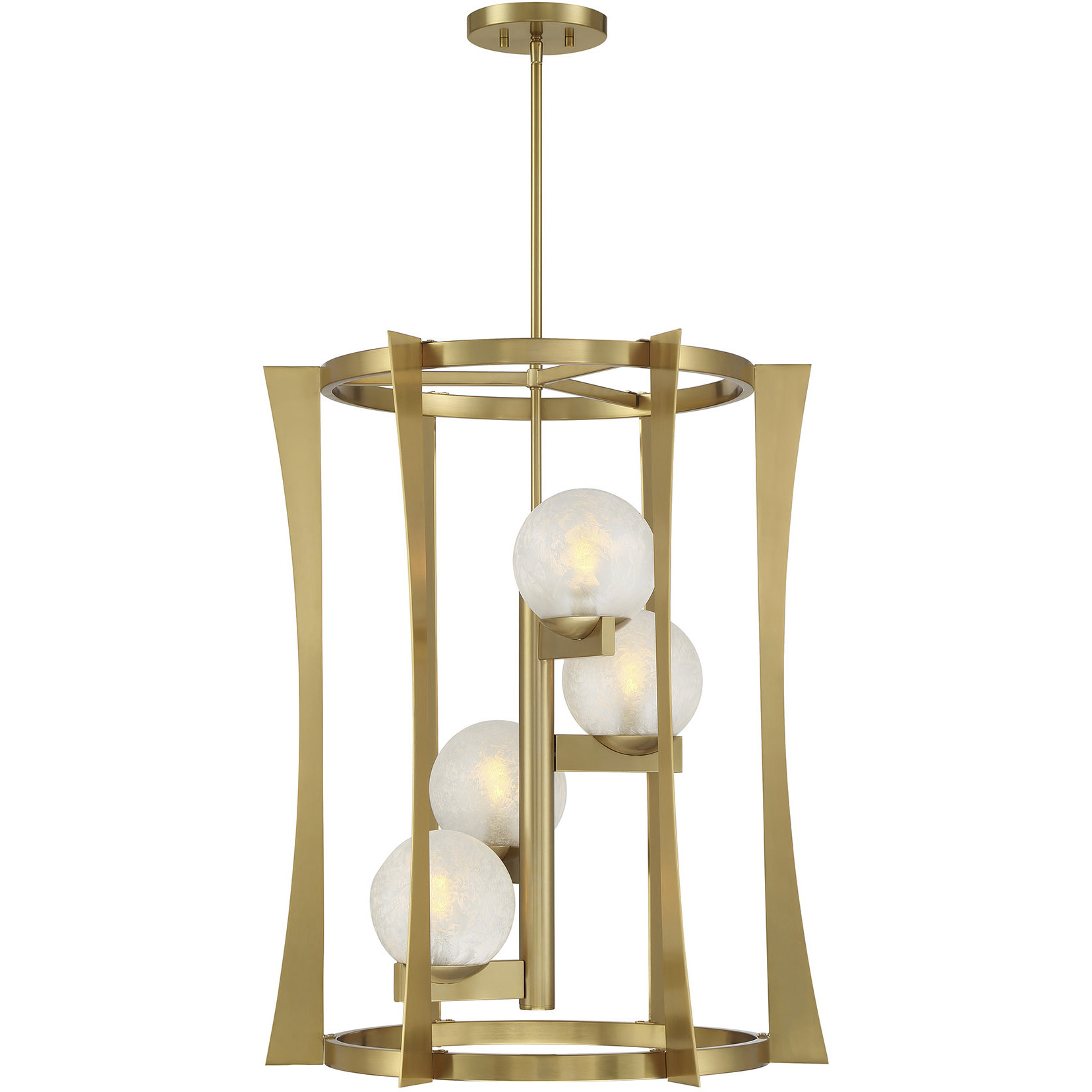 Darien 4 Light 23 inch Warm Brass Pendant Ceiling Light