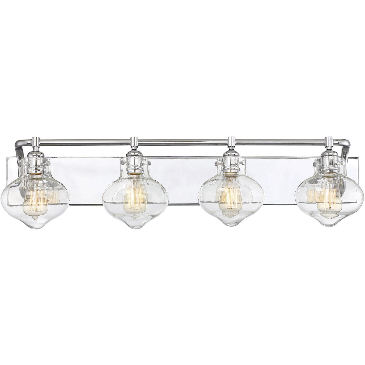 Allman 4 Light 36 inch Polished Chrome Bath Light Wall Light