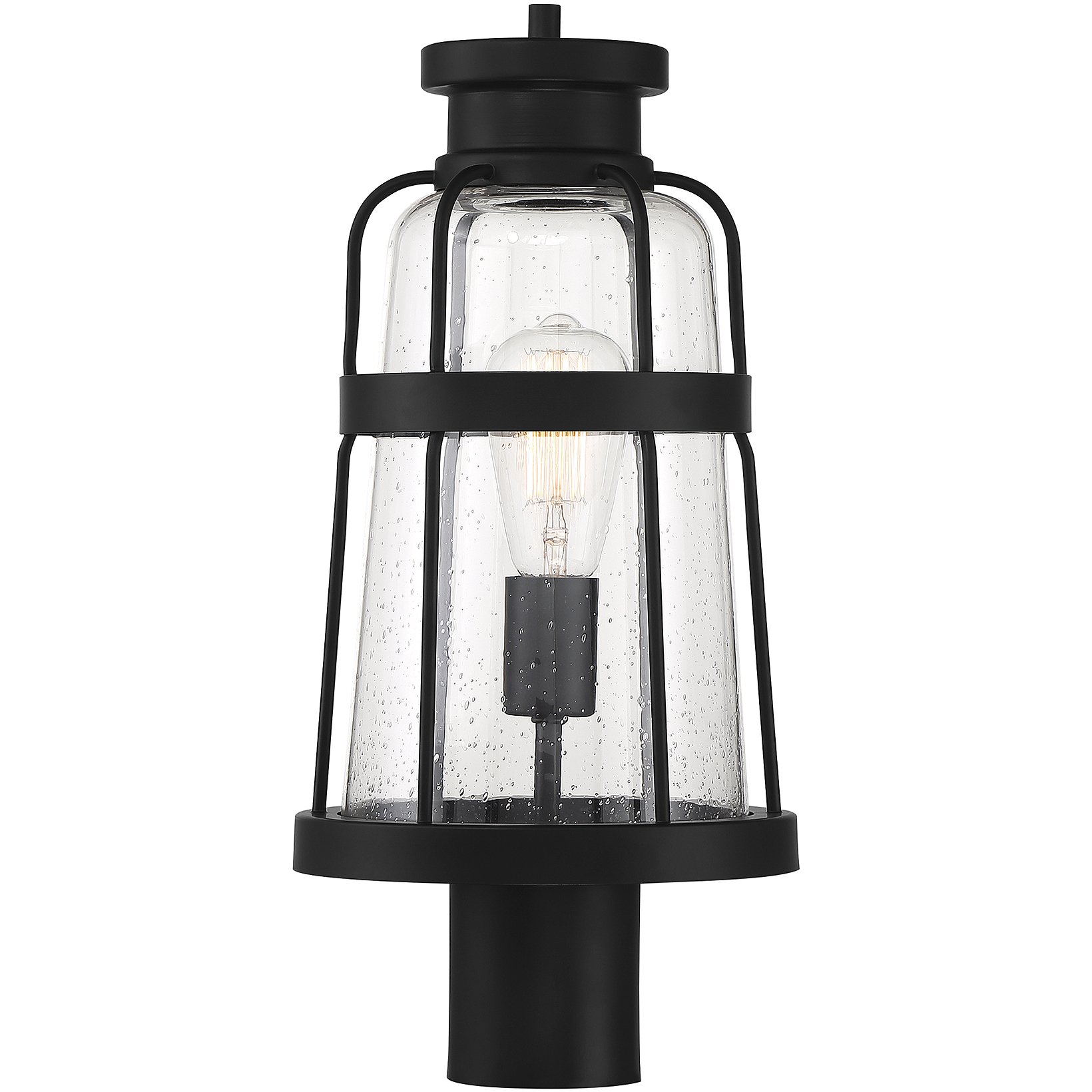 Quinton 1 Light 18.75 inch Matte Black Outdoor Post Lantern, Lighting One