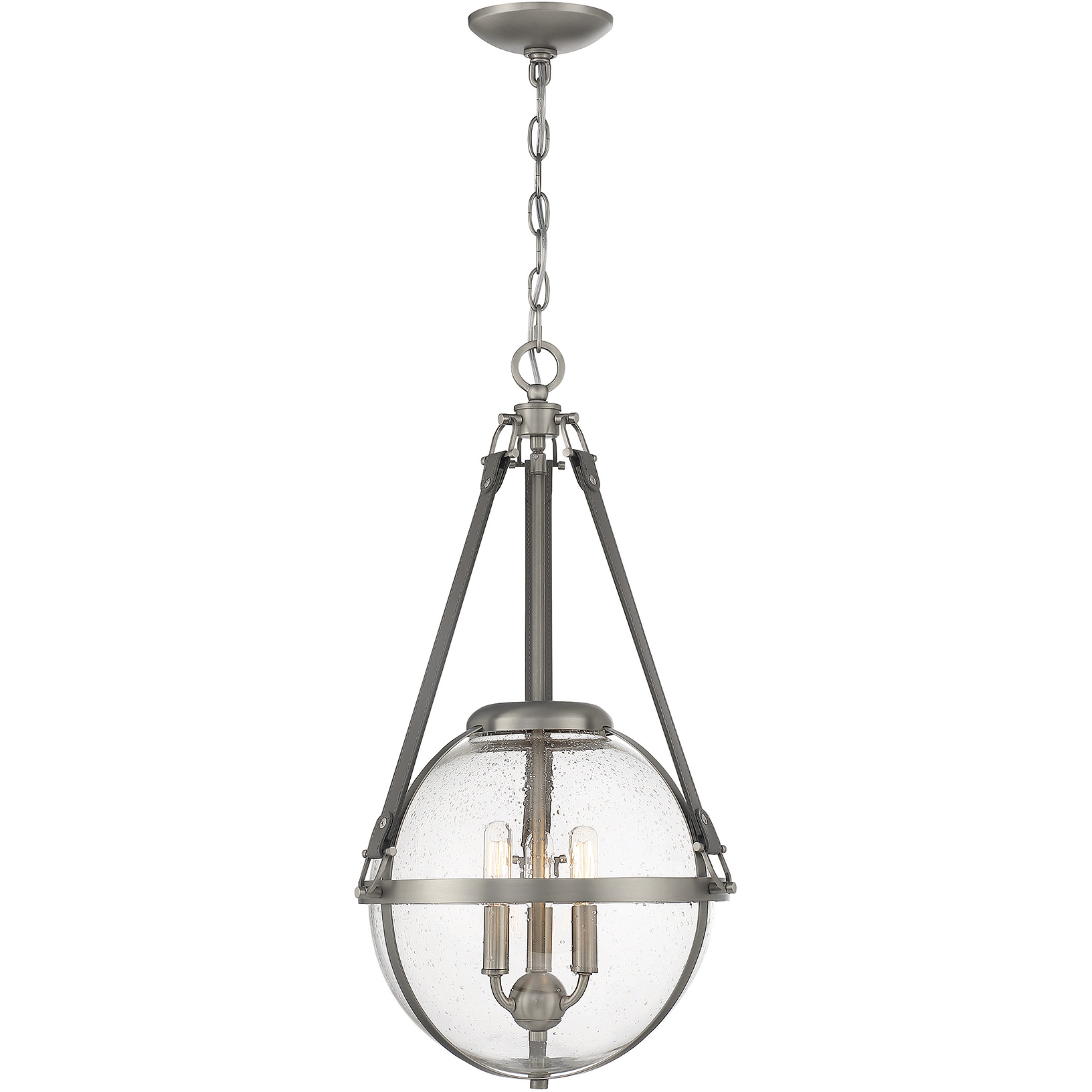 Antique nickel pendant best sale light
