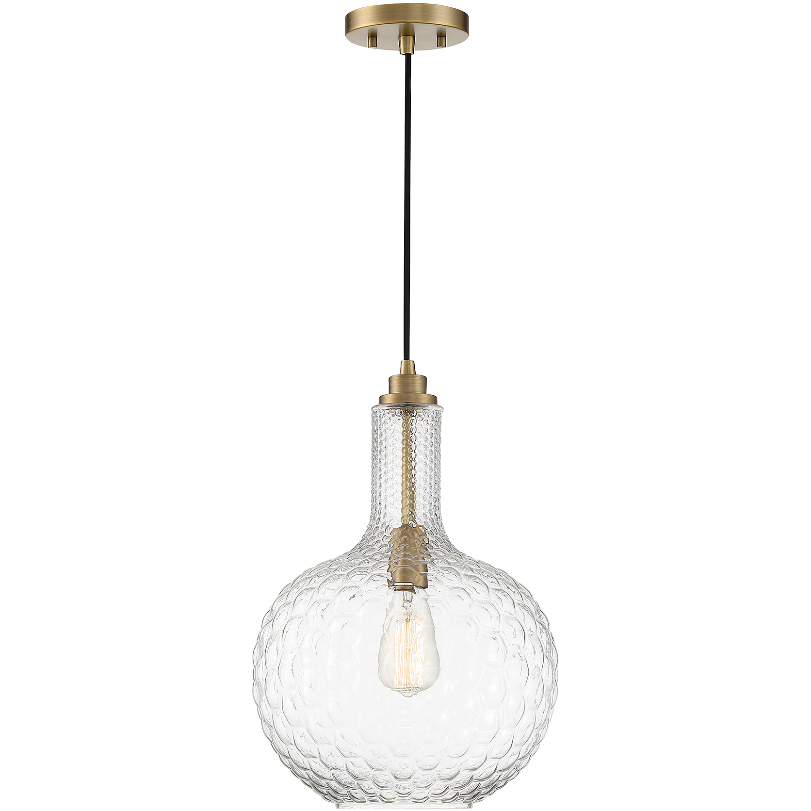 Kantor 1 Light 11 inch Warm Brass Pendant Ceiling Light, Lighting One