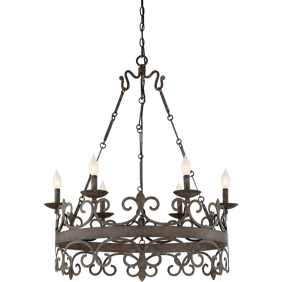 Flanders 6 Light 34 inch Fieldstone Chandelier Ceiling Light