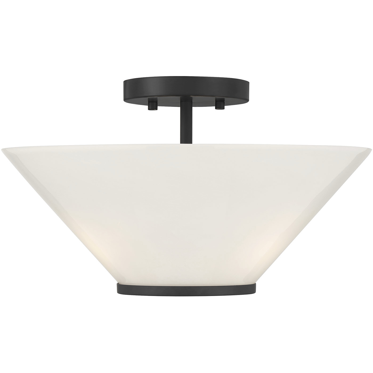 Blair 3 Light 15 inch Matte Black Convertible Semi-Flush or Pendant Ceiling Light